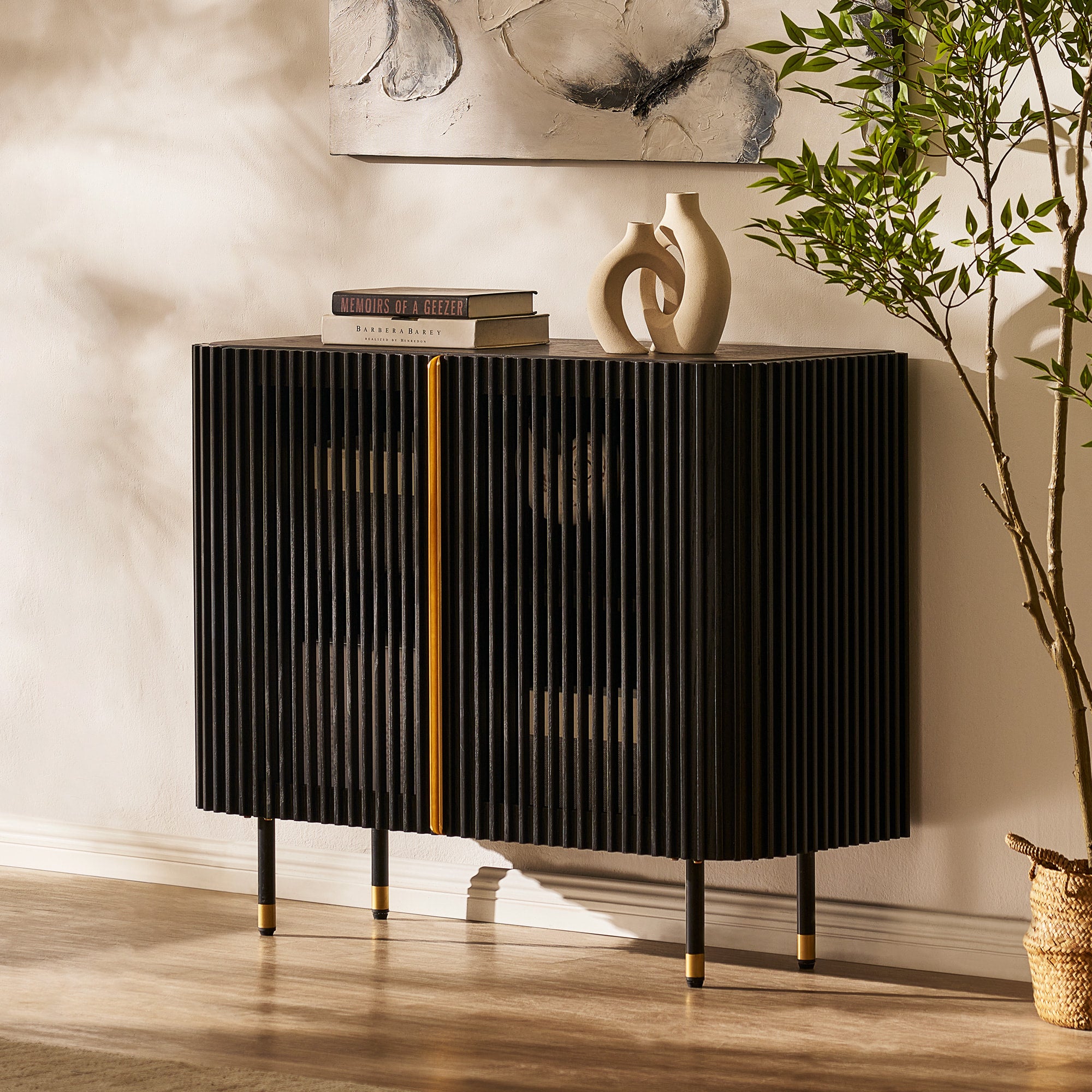 Ewan 67″H Oak Vertical Combination Cabinet(Set of 2)