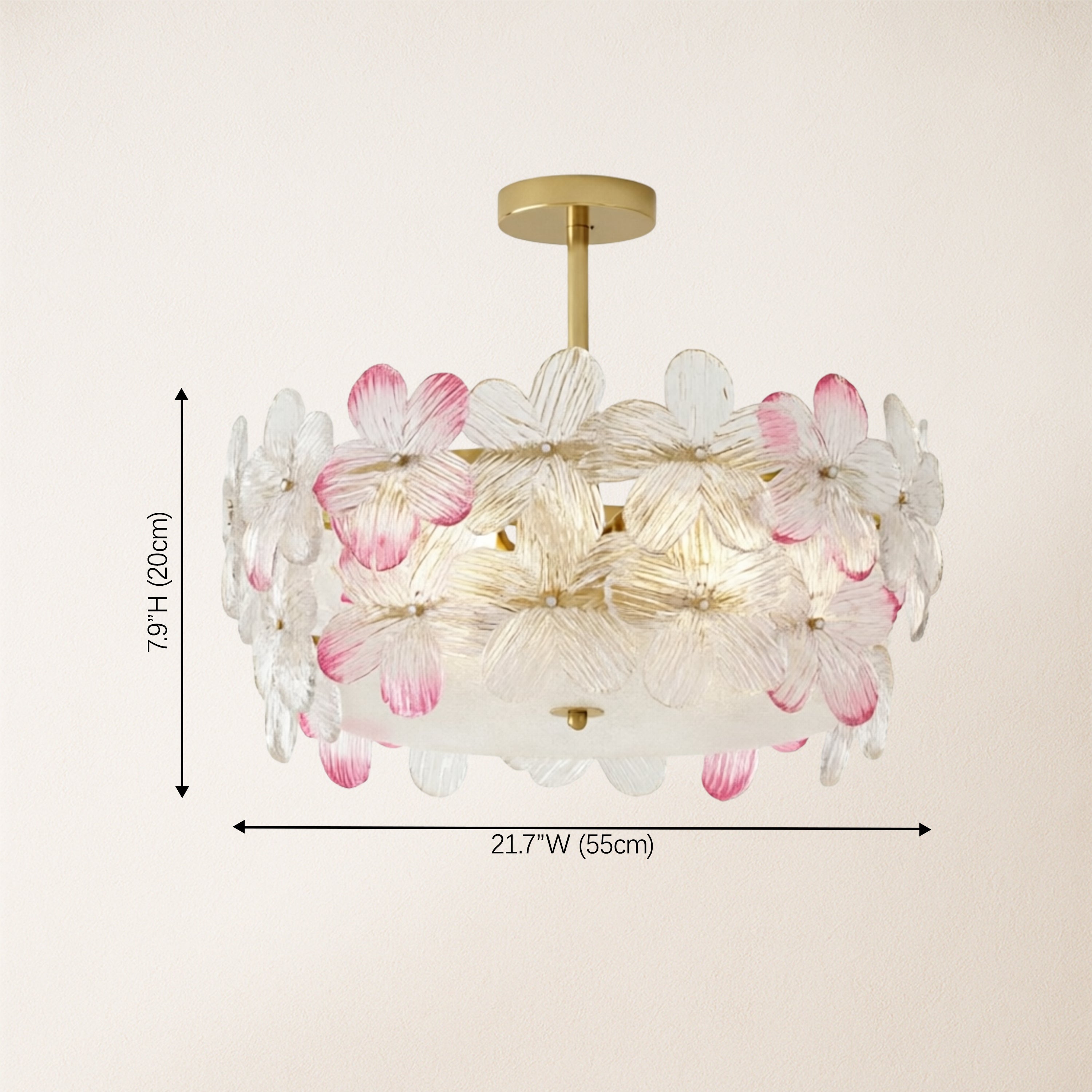 Blumea Cluster Glass Flush Mount