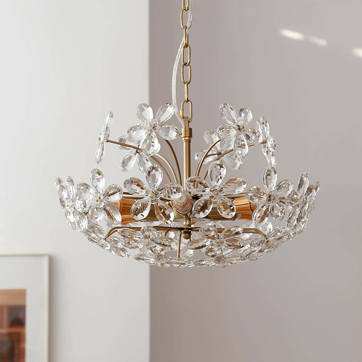 Liora Crystal Bloom Round Large Chandelier