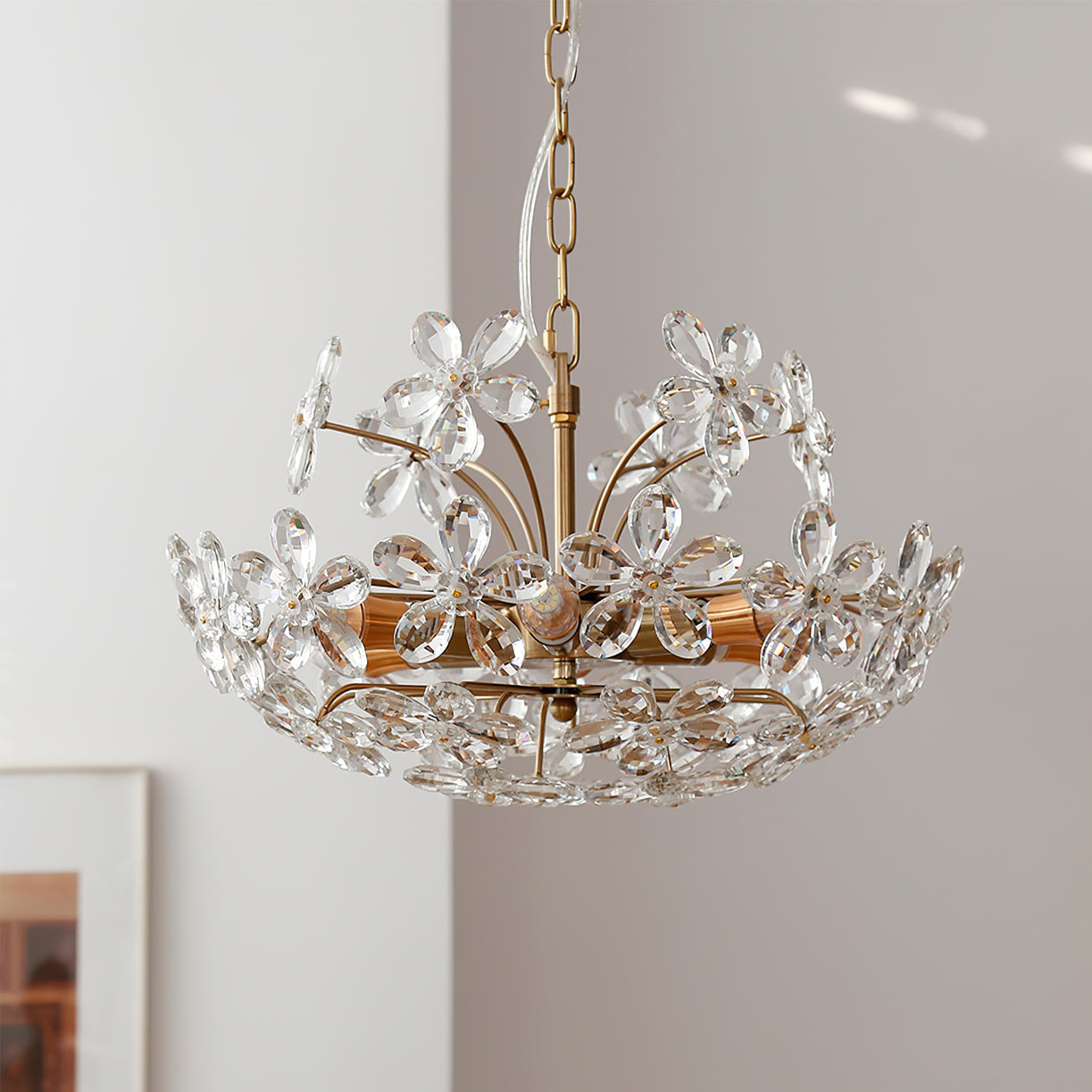 Liora Crystal Bloom Round Large Chandelier