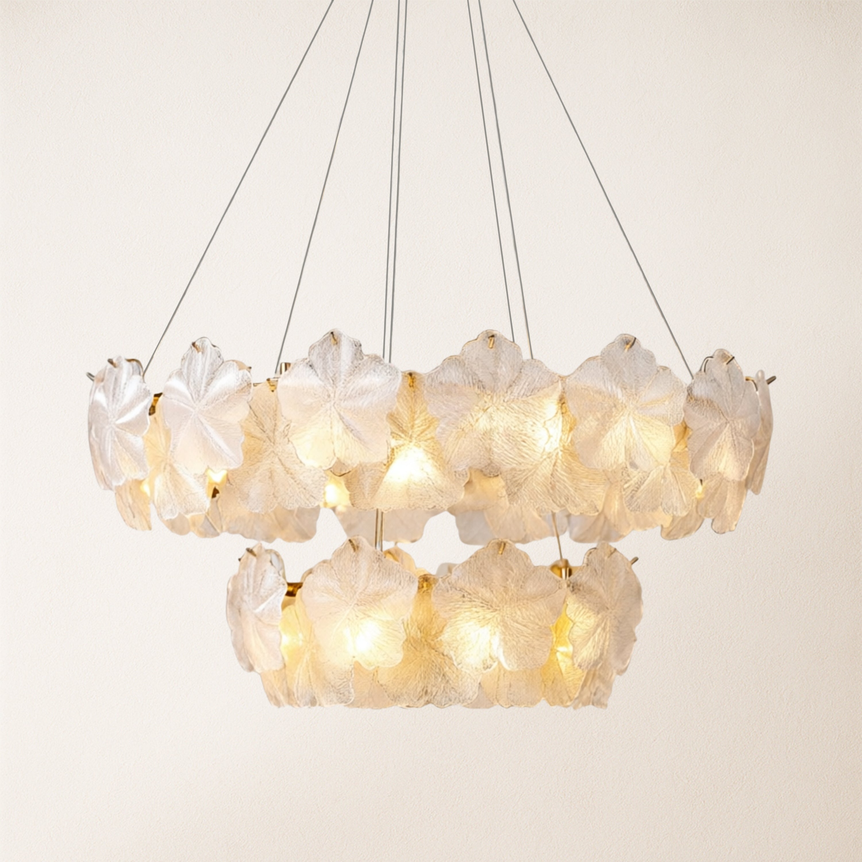 Petralis Glass Bloom Round Chandelier