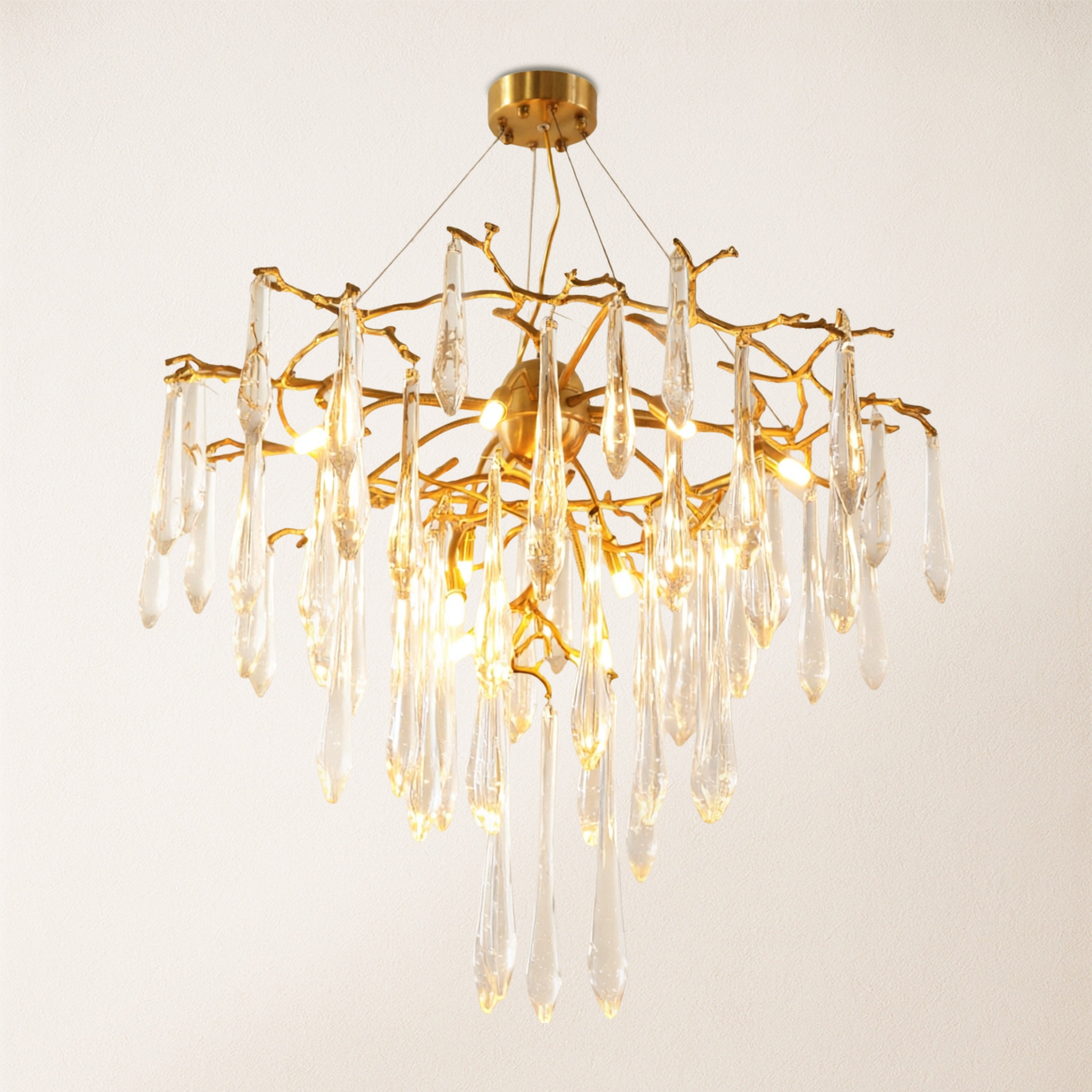 Aurevia Crystal Branch Round Chandelier