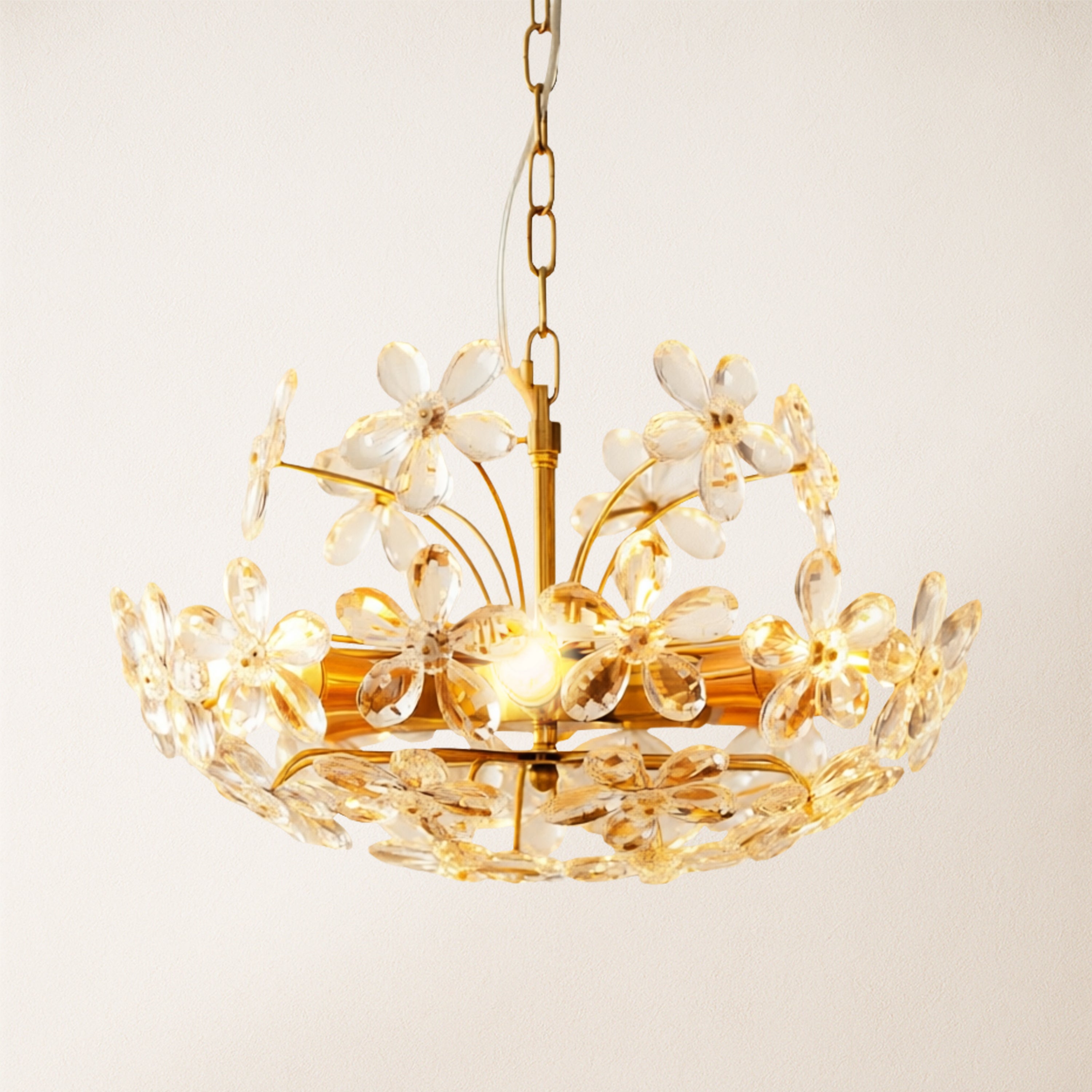 Liora Crystal Bloom Round Large Chandelier