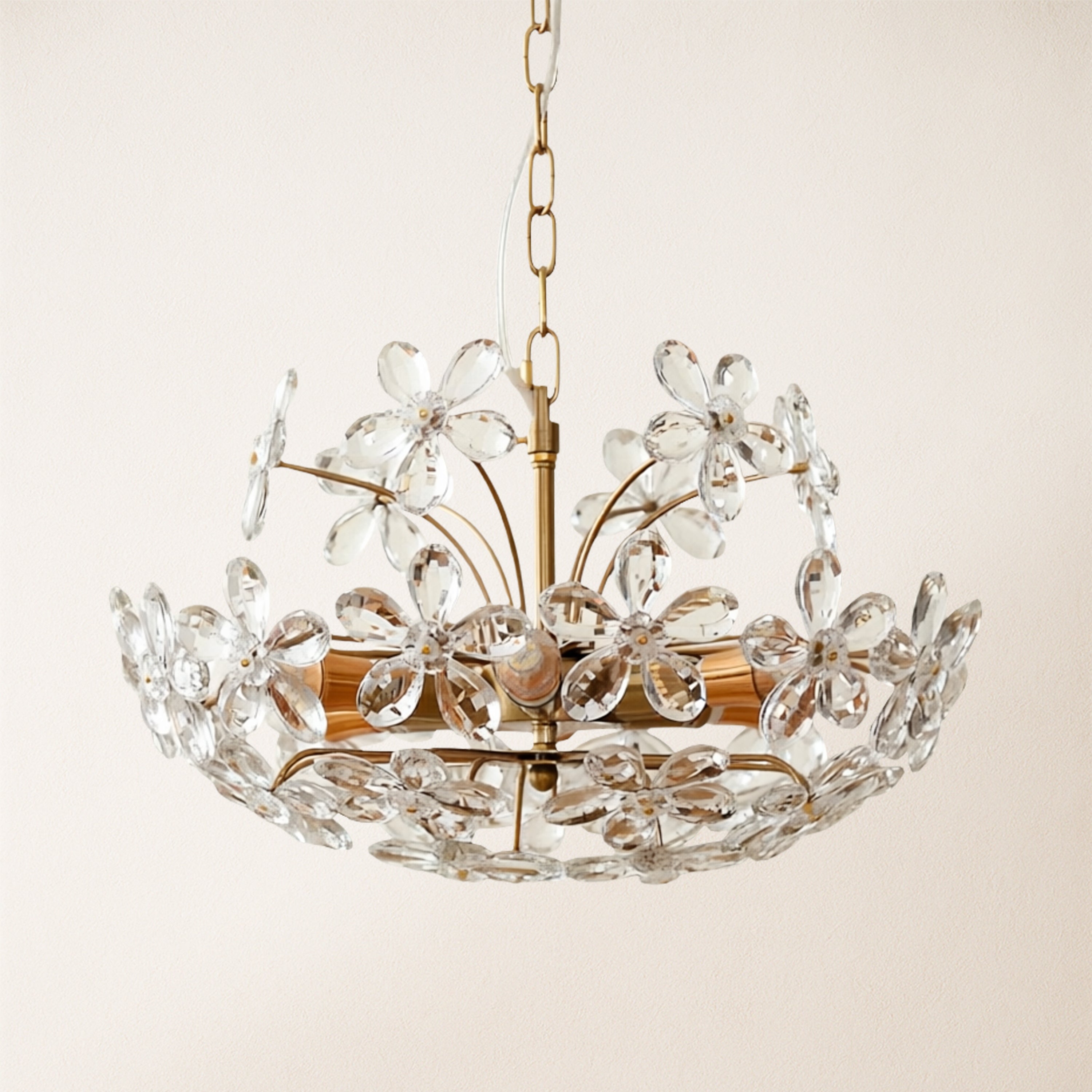 Liora Crystal Bloom Round Large Chandelier