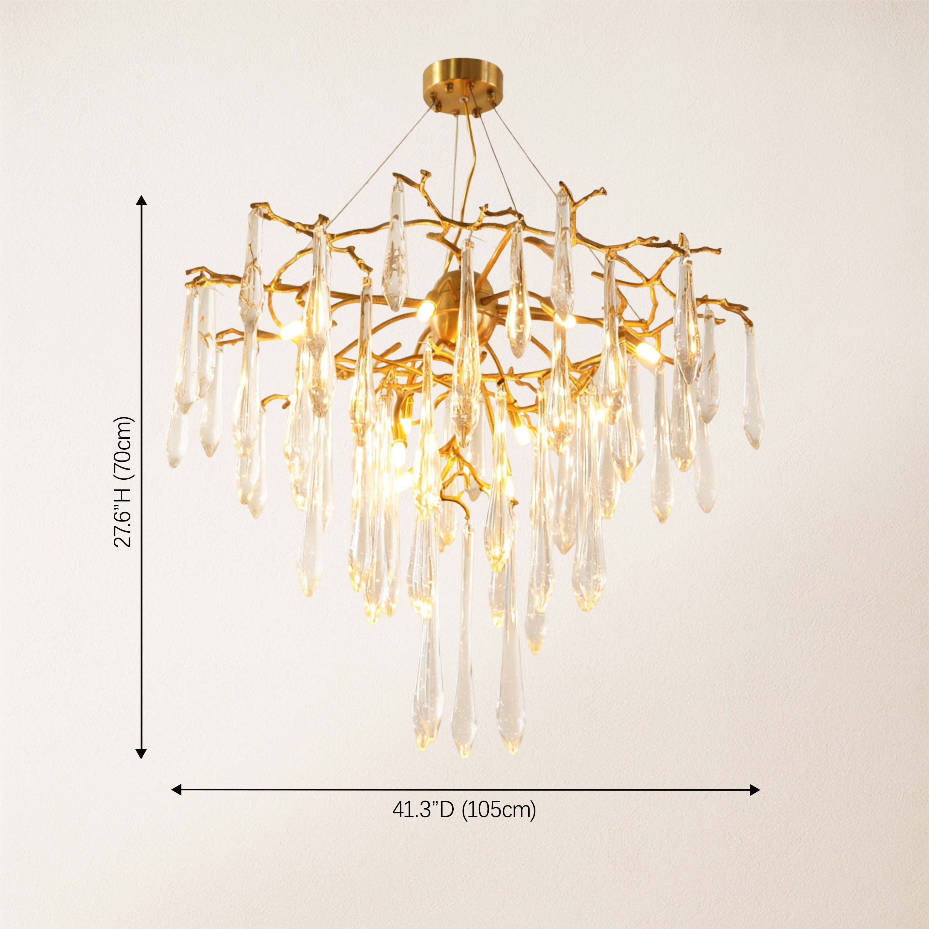 Aurevia Crystal Branch Round Chandelier