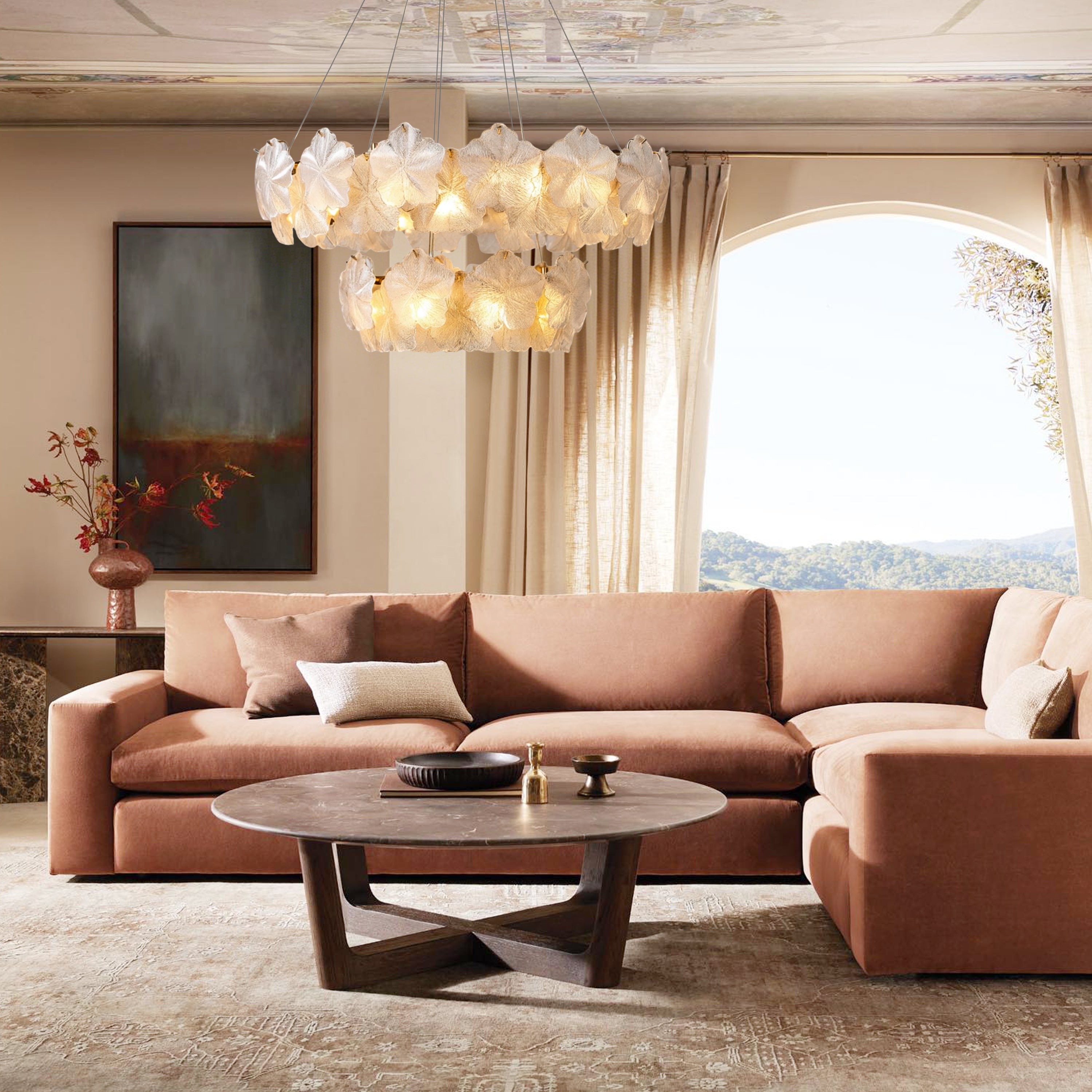 Petralis Glass Bloom Round Chandelier