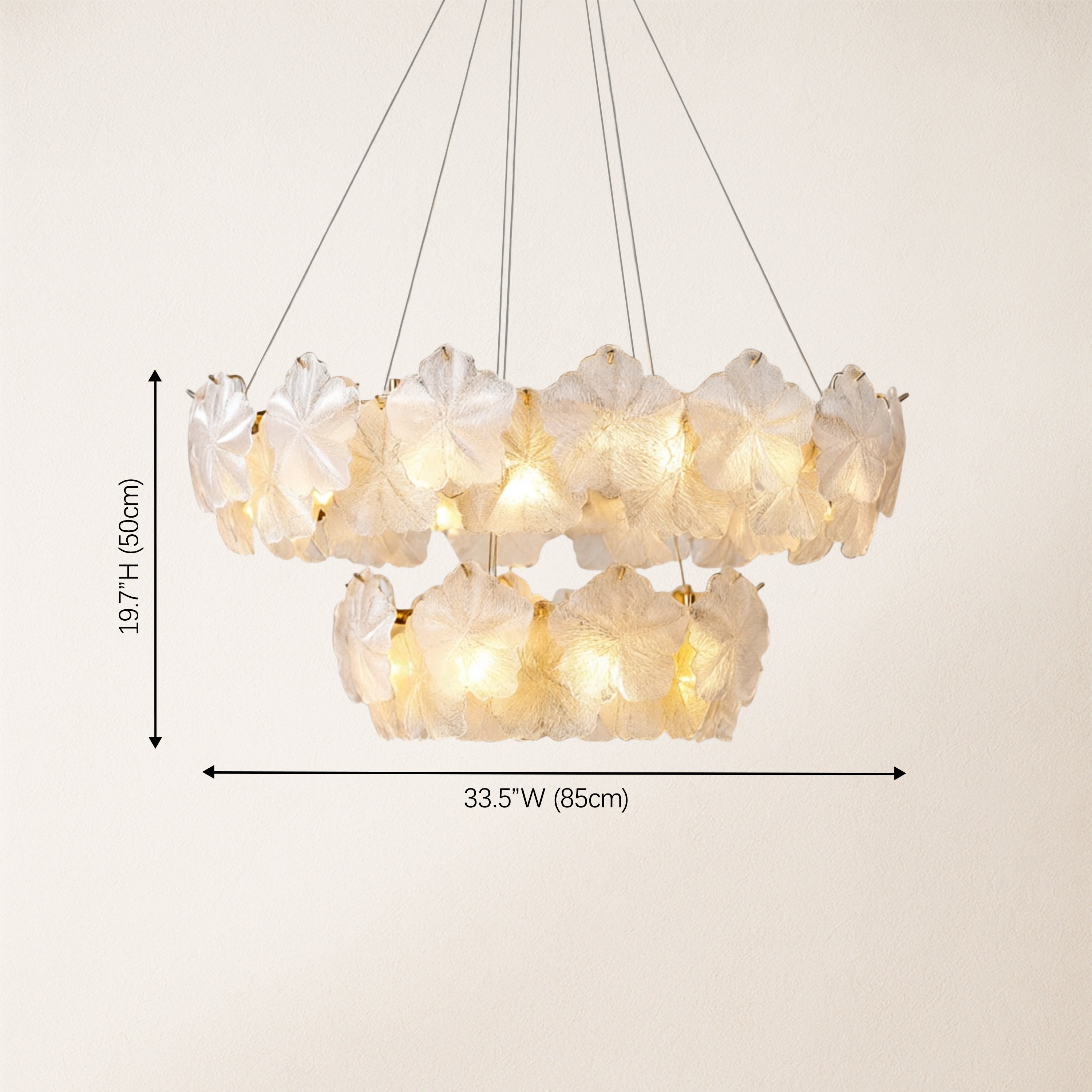 Petralis Glass Bloom Round Chandelier