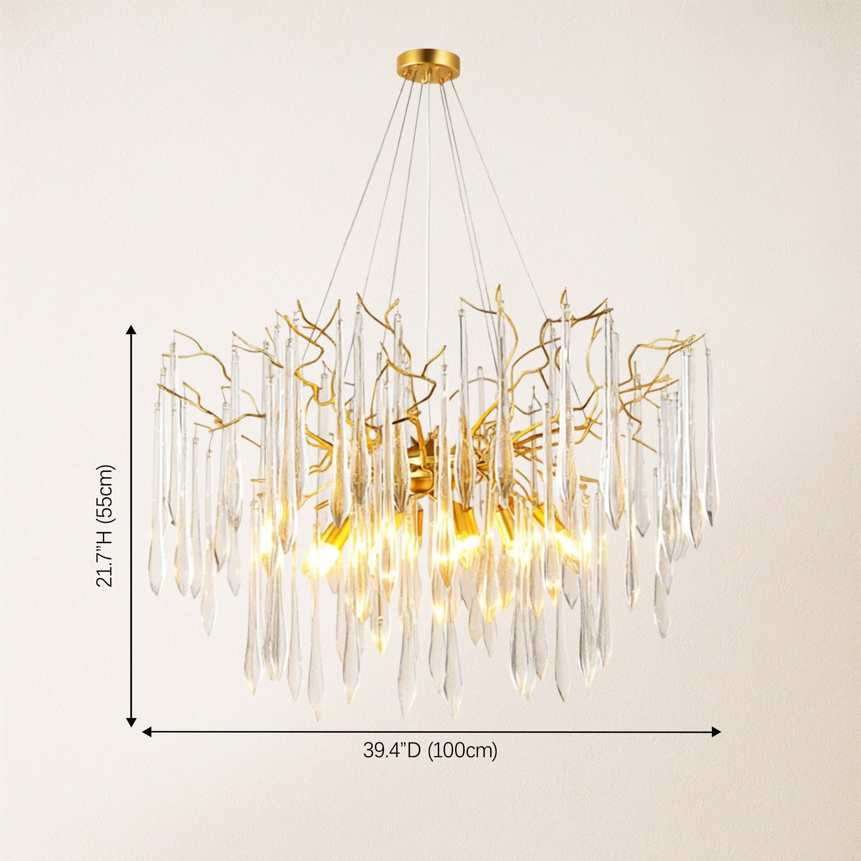 Aurevia Funnel Glass Chandelier