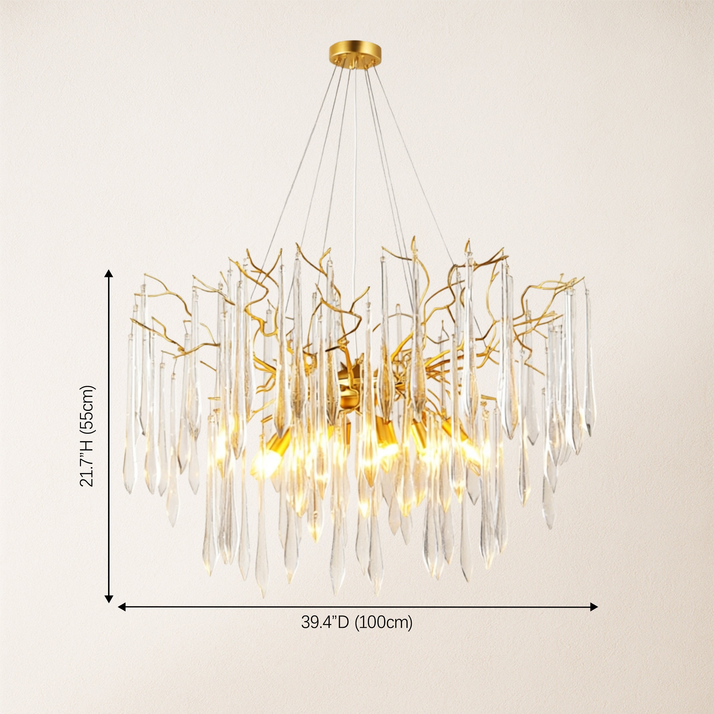 Aurevia Funnel Glass Chandelier