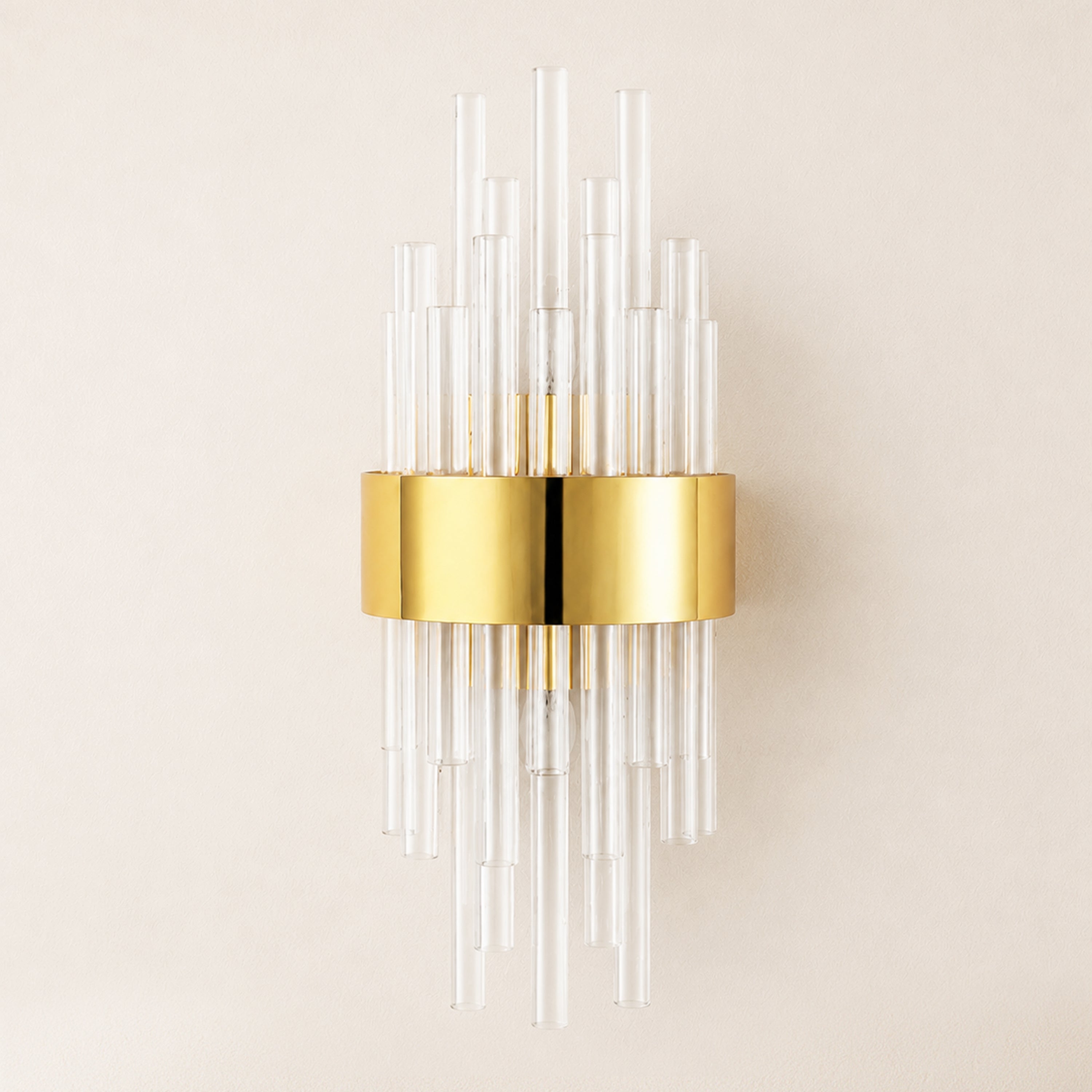 Claridell Crystal Tubular Wall Sconce
