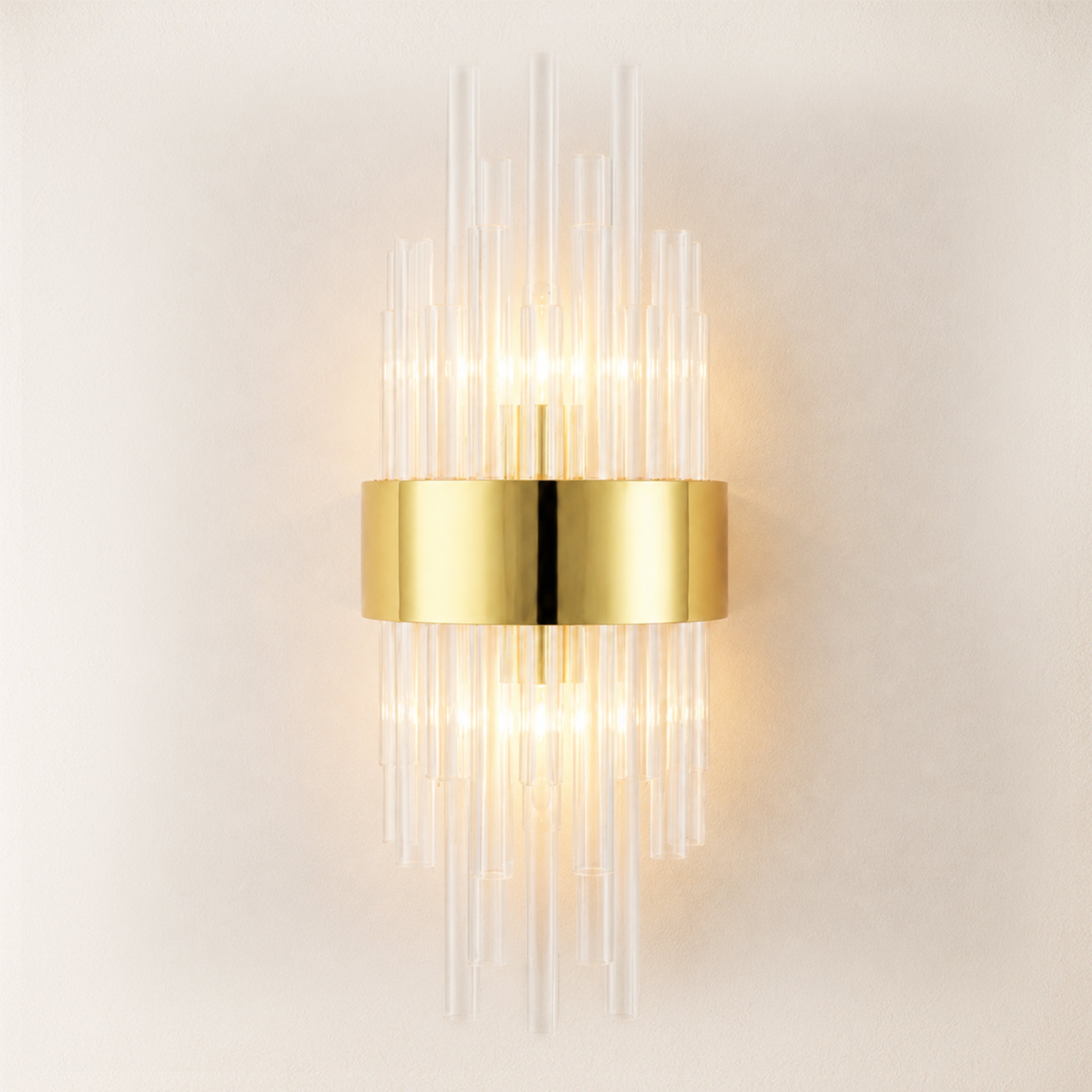 Claridell Crystal Tubular Wall Sconce