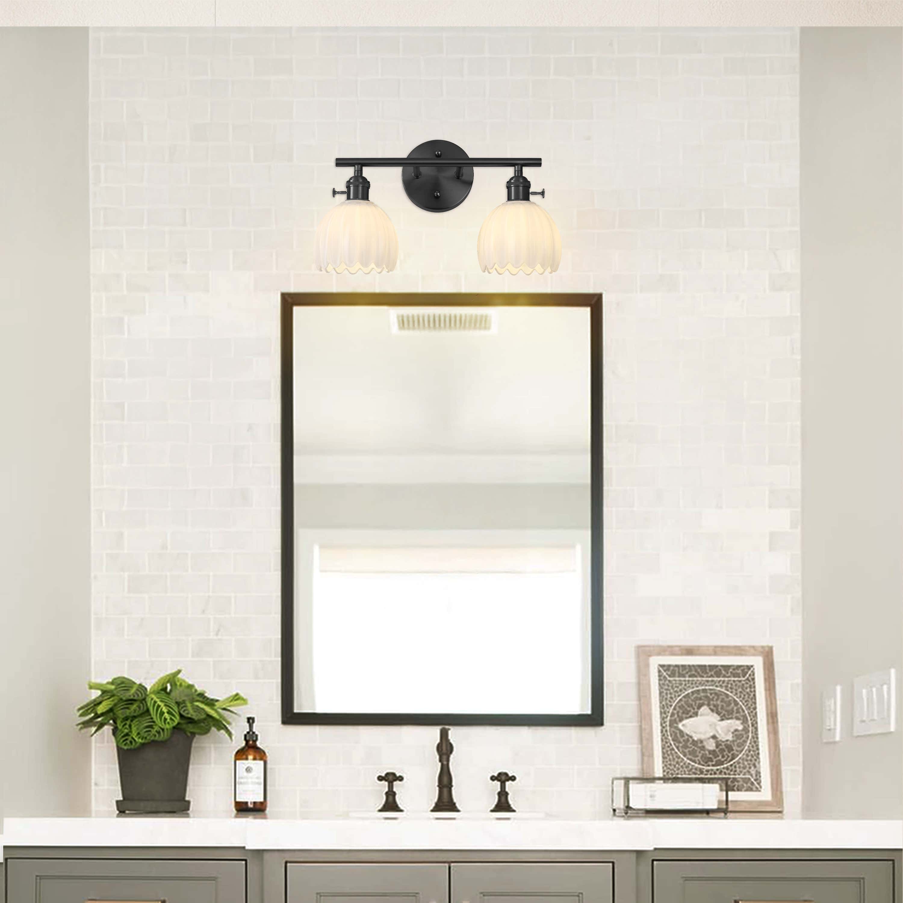 Orbixa Clear Glass 2-Lights Wall Sconce 37.8cm W