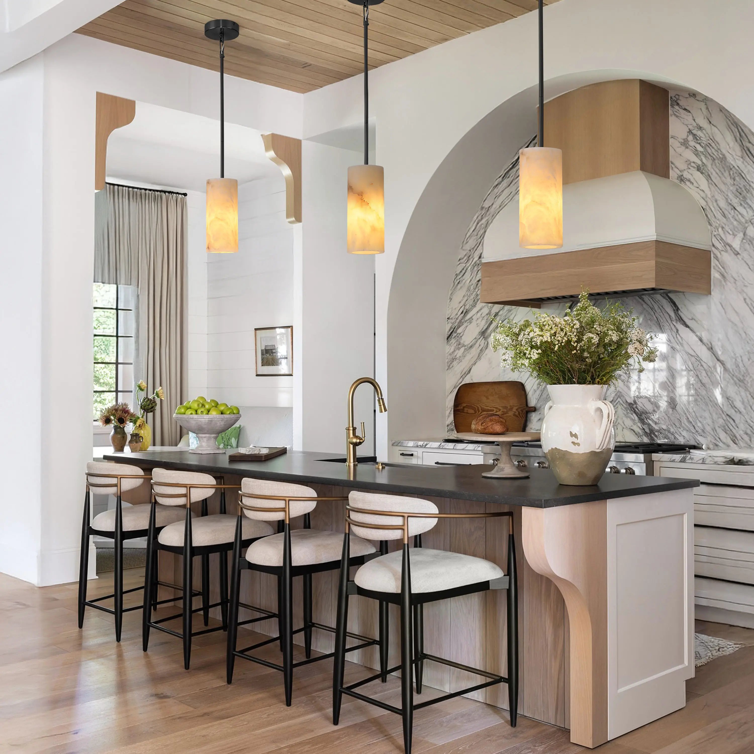 Arlo Alabaster Pendant Lights 10cm