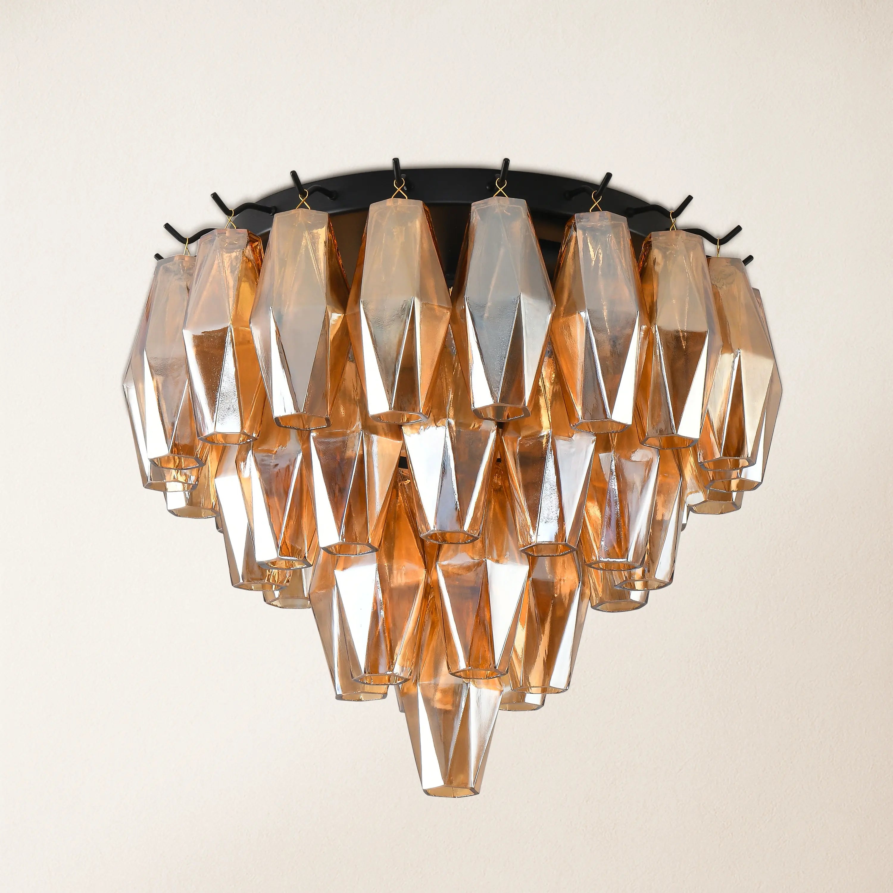 Celestial Drop Glass Flush Mount 32cm D