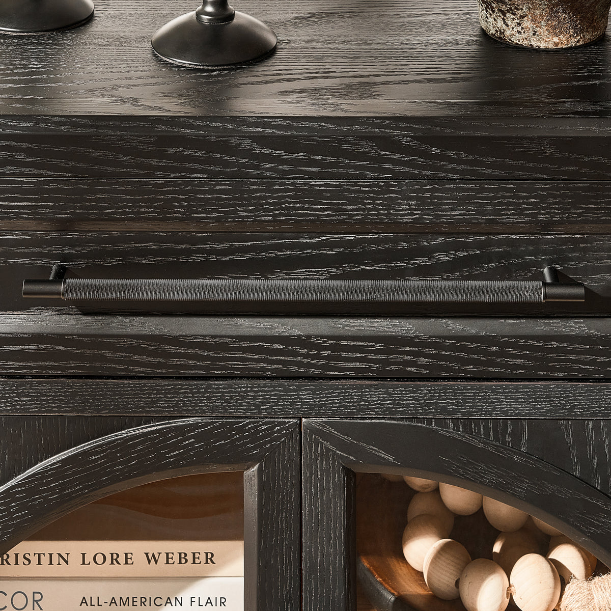 Alvar Arched 91" Oak Sideboard with Drawers(Set of 3)