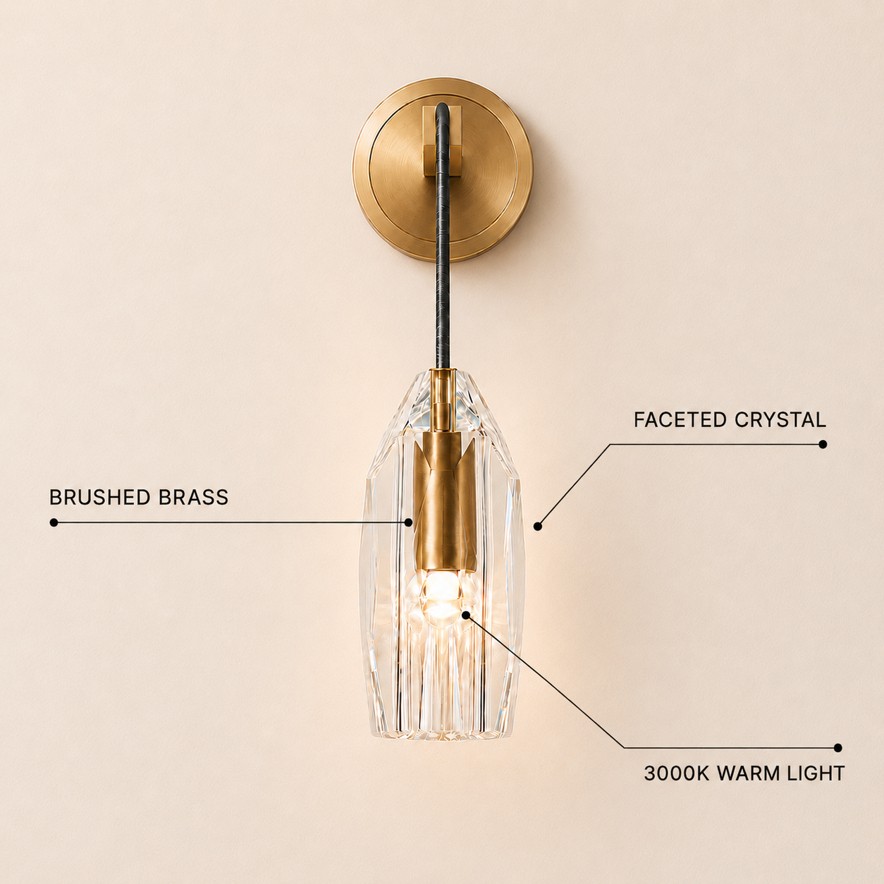 Lucentra Crystal Wall Sconce
