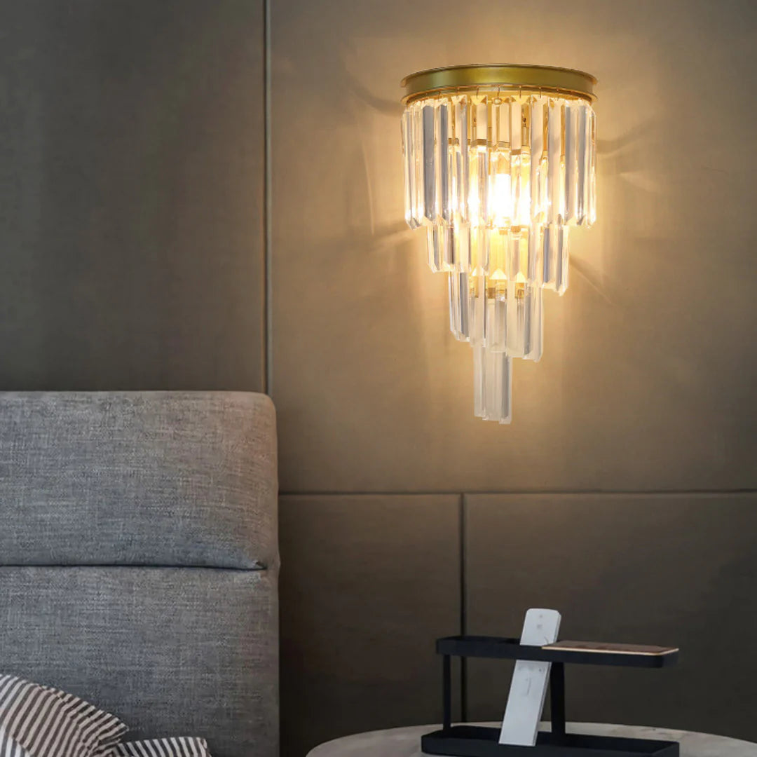 Oryana Crystal Icicle Wall Sconce 9.8"