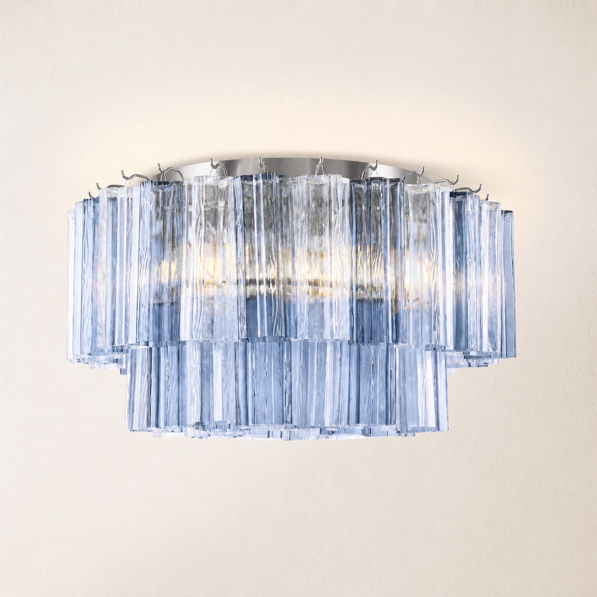 Dawel Glass Round Flush Mount 24"D