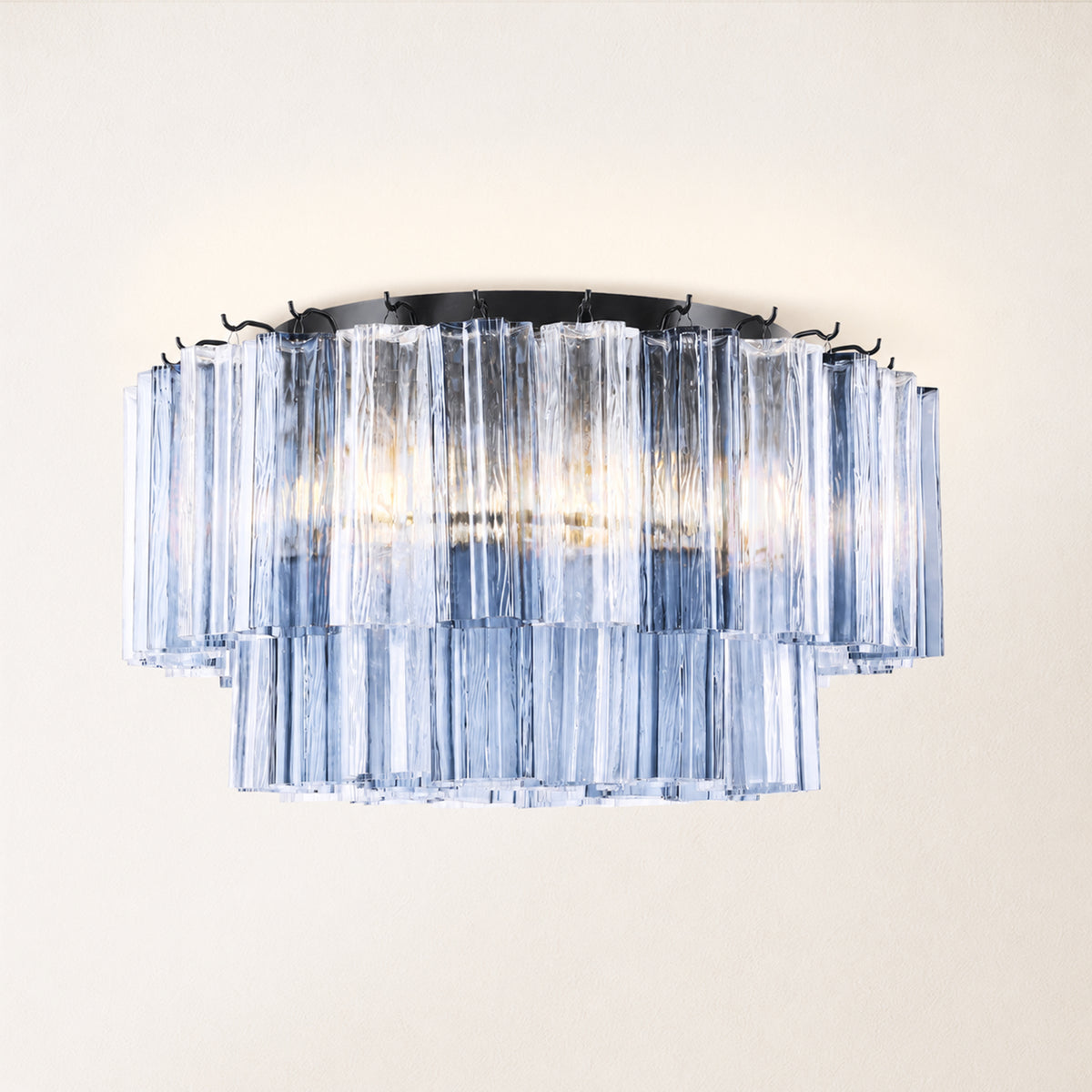 Dawel Glass Round Flush Mount 24"D