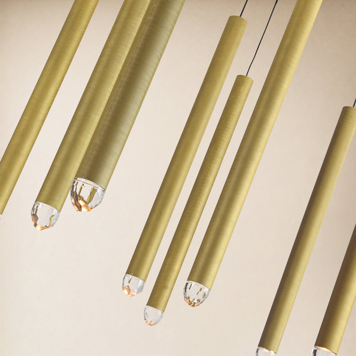 Lyrion Crystal Cylinder Linear Chandelier 48"W