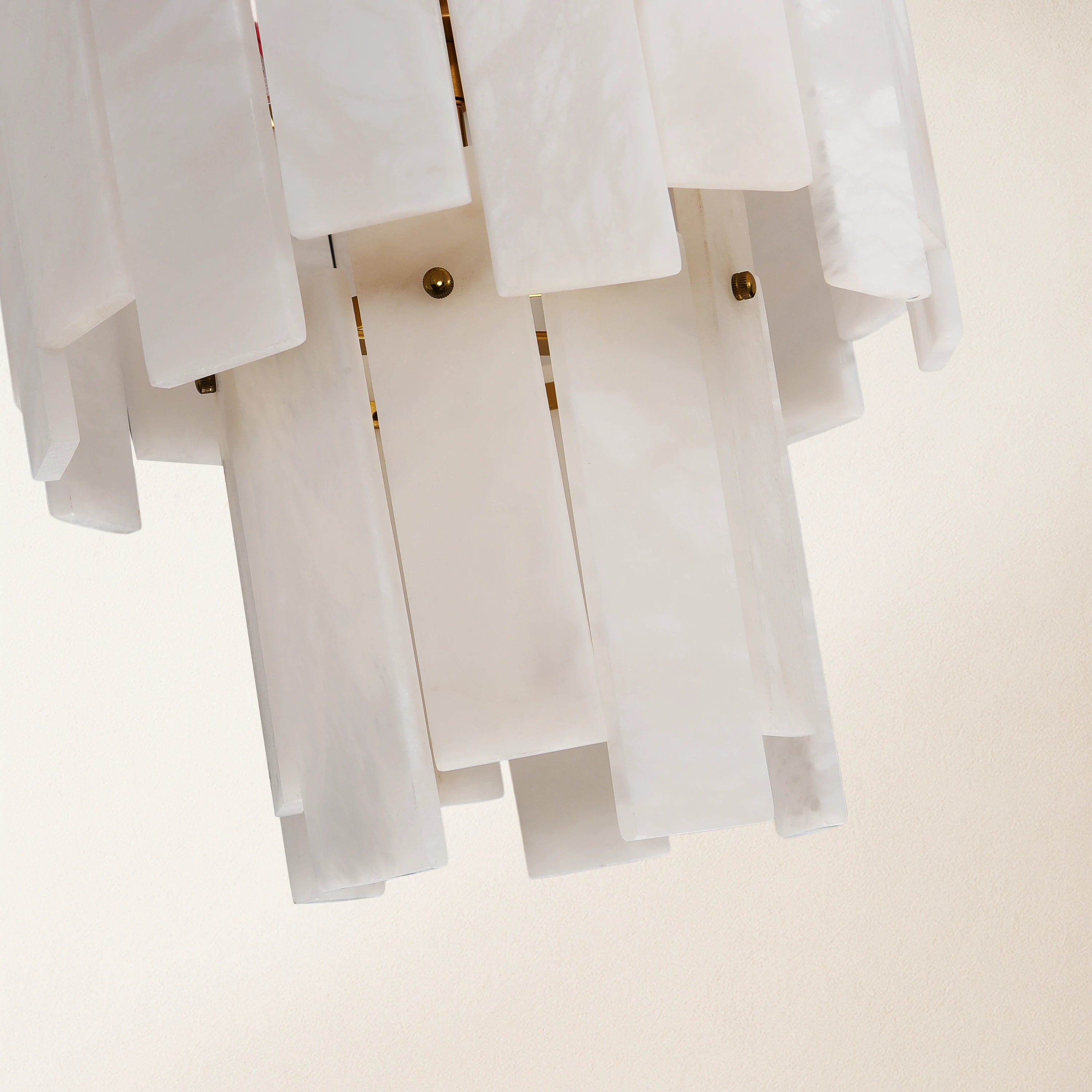 Nivislight Alabaster 2-Tier Round Chandelier 33cm