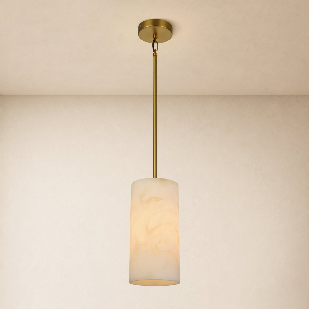Arlo Resin Cylinder Pendant 5.9"D