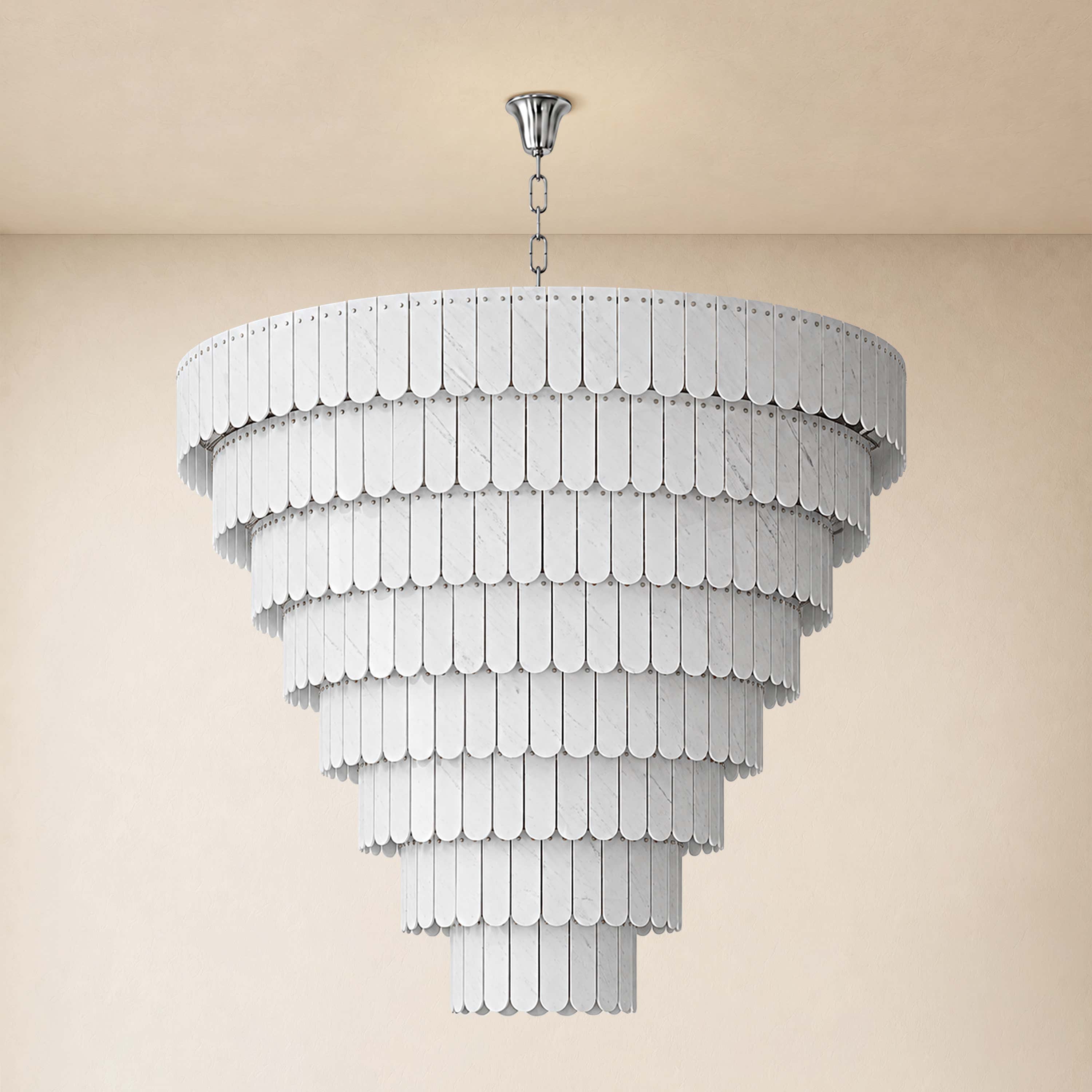 Pietra Marble Tiered Chandelier 79.8"D