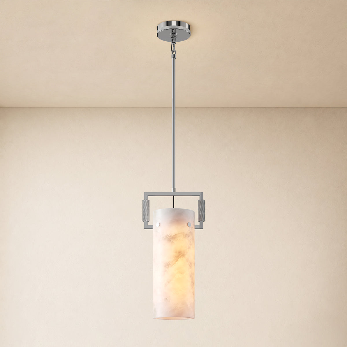 Lioren Resin Cylinder Pendant Light 8.8"D