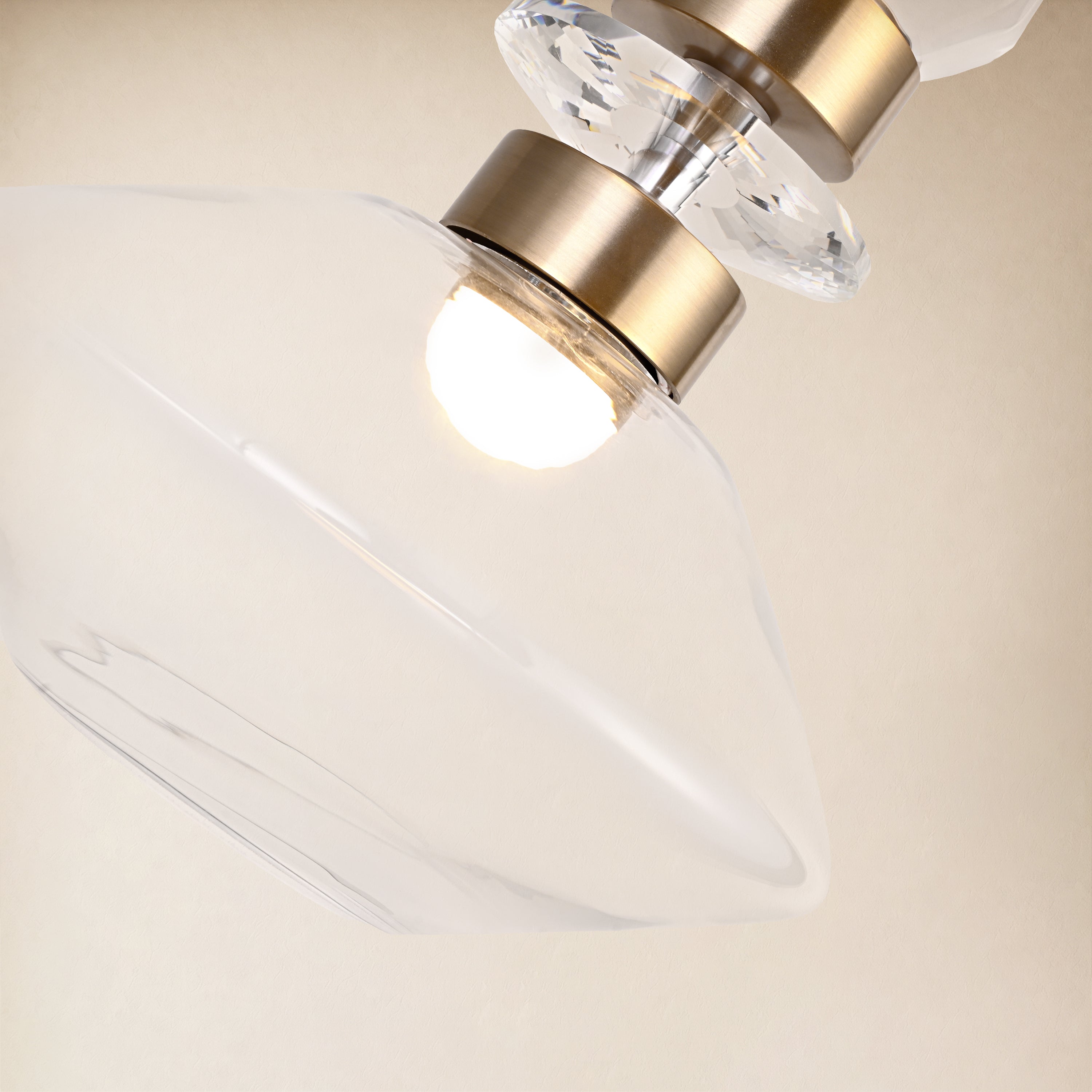 Erelia Crystal Dome Pendant Light 9.4"D
