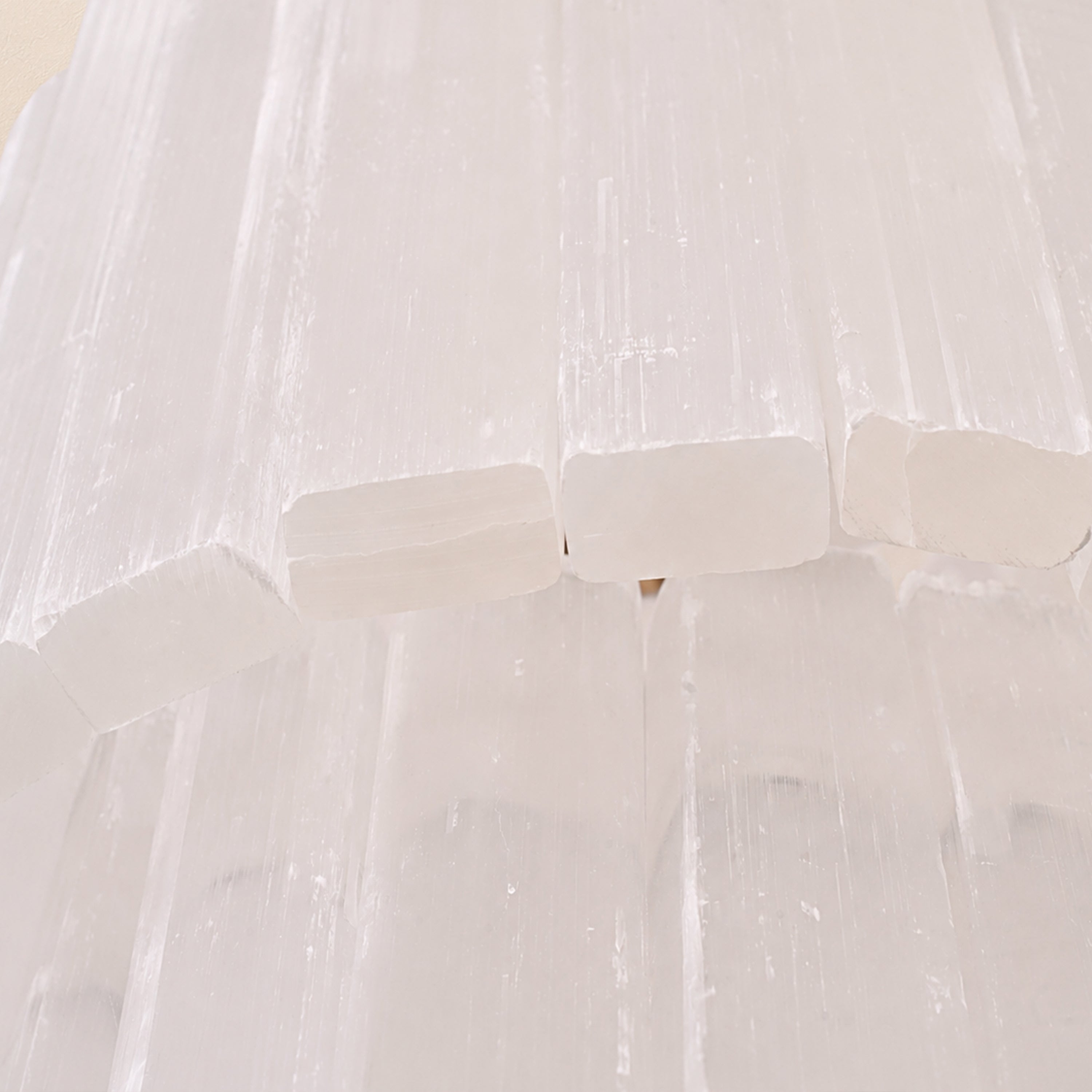 Selara Selenite Tiered Round Chandelier 12"D