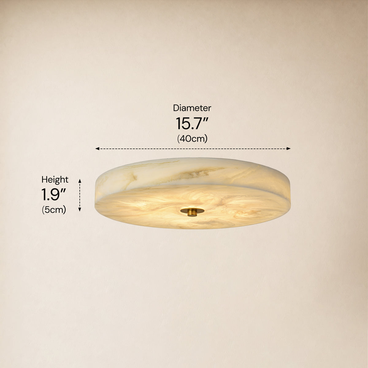 Cora Resin Ceiling Light 15.7"D