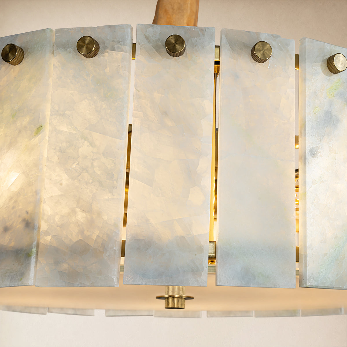 Pietra Quartzite Drum Chandelier 15.7"D