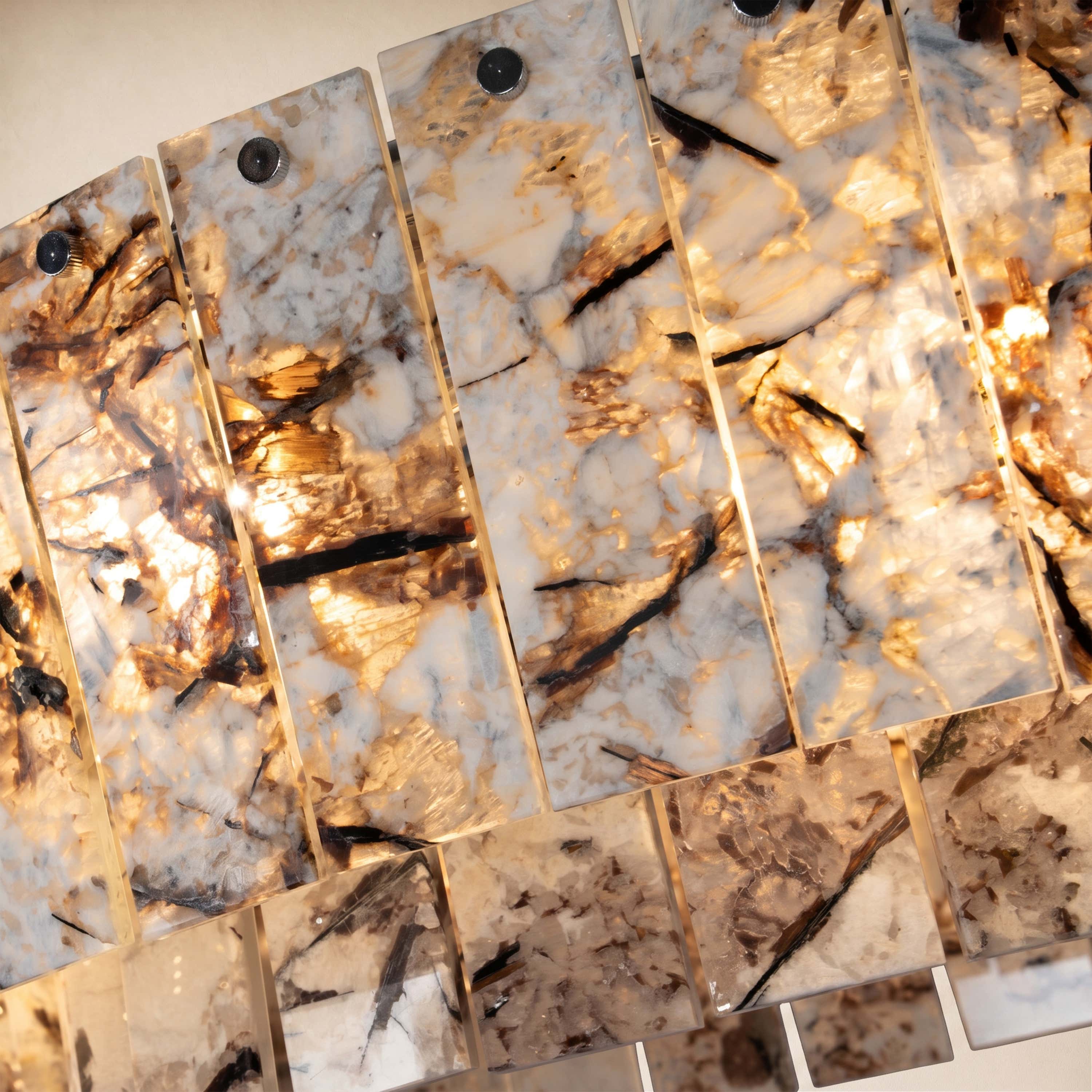 Pietra Quartzite Drum Chandelier 23.6"D