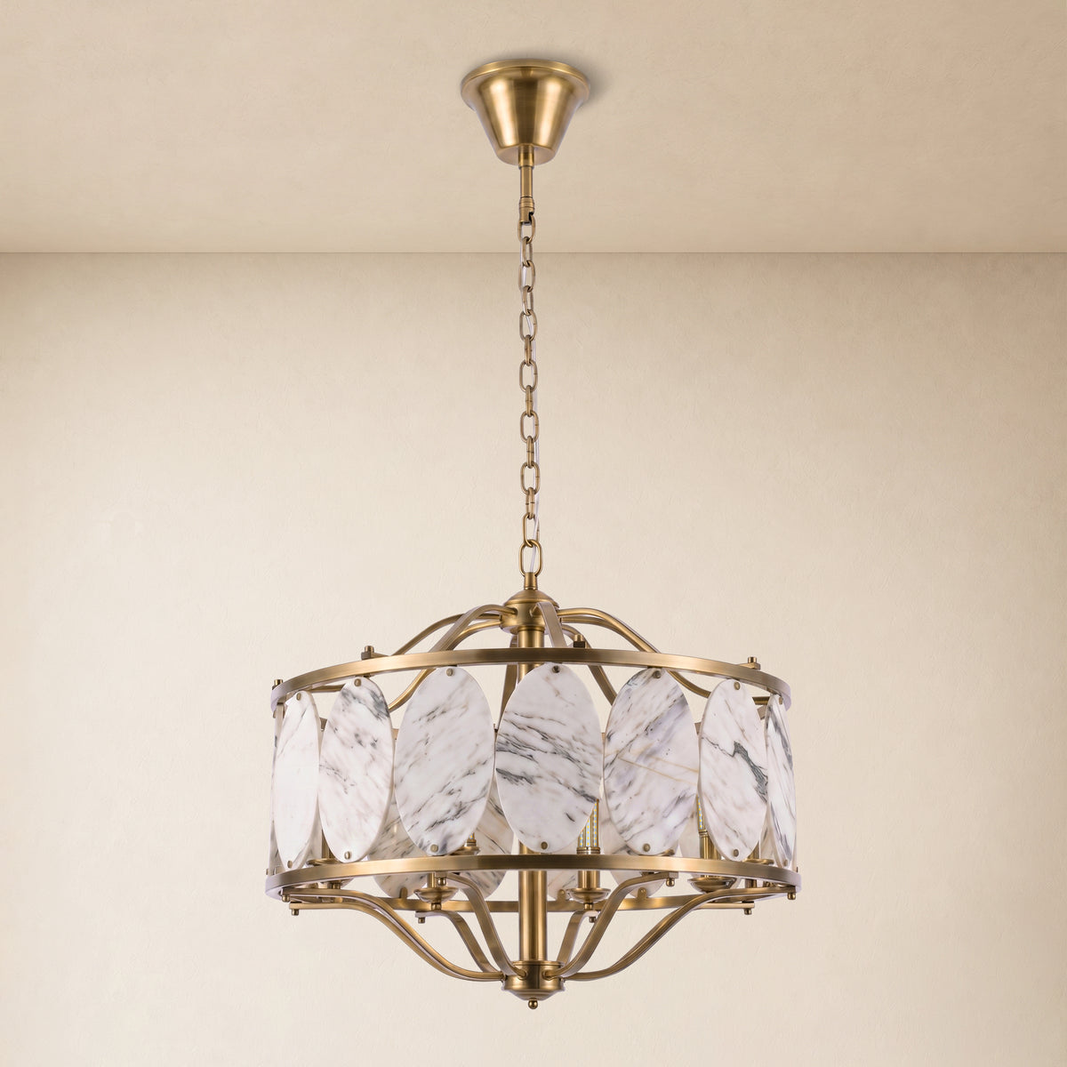 Pietra Quartize Round Chandelier 33.4"D