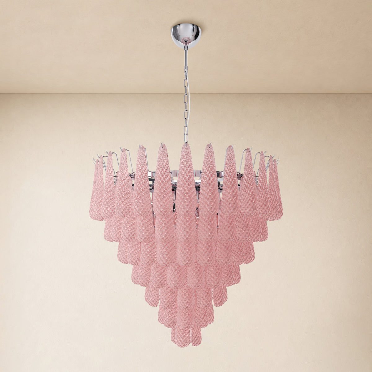 Veloria Textured Glass Tiered Round Chandelier 36"D