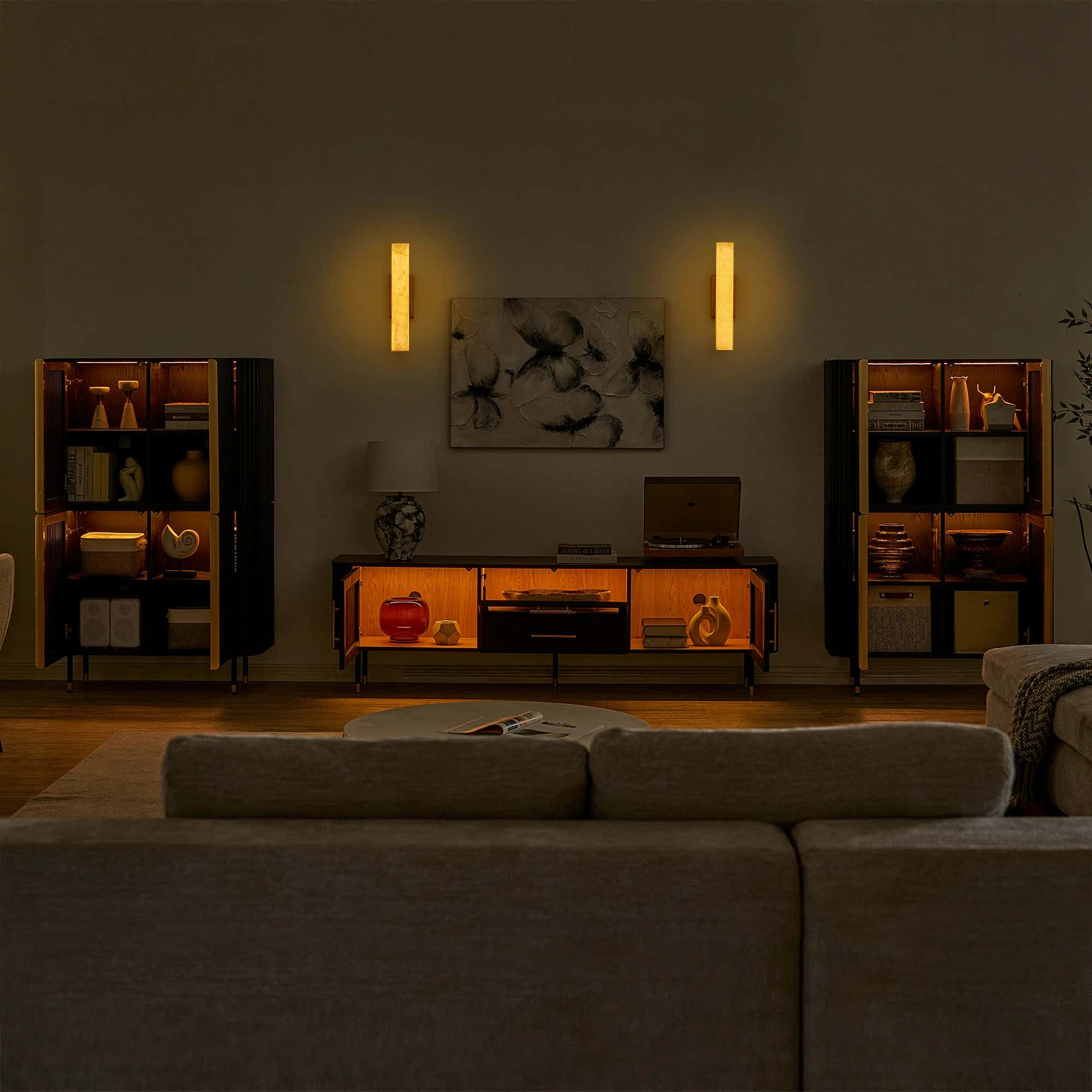 Ewan Oak Media Console 80"W