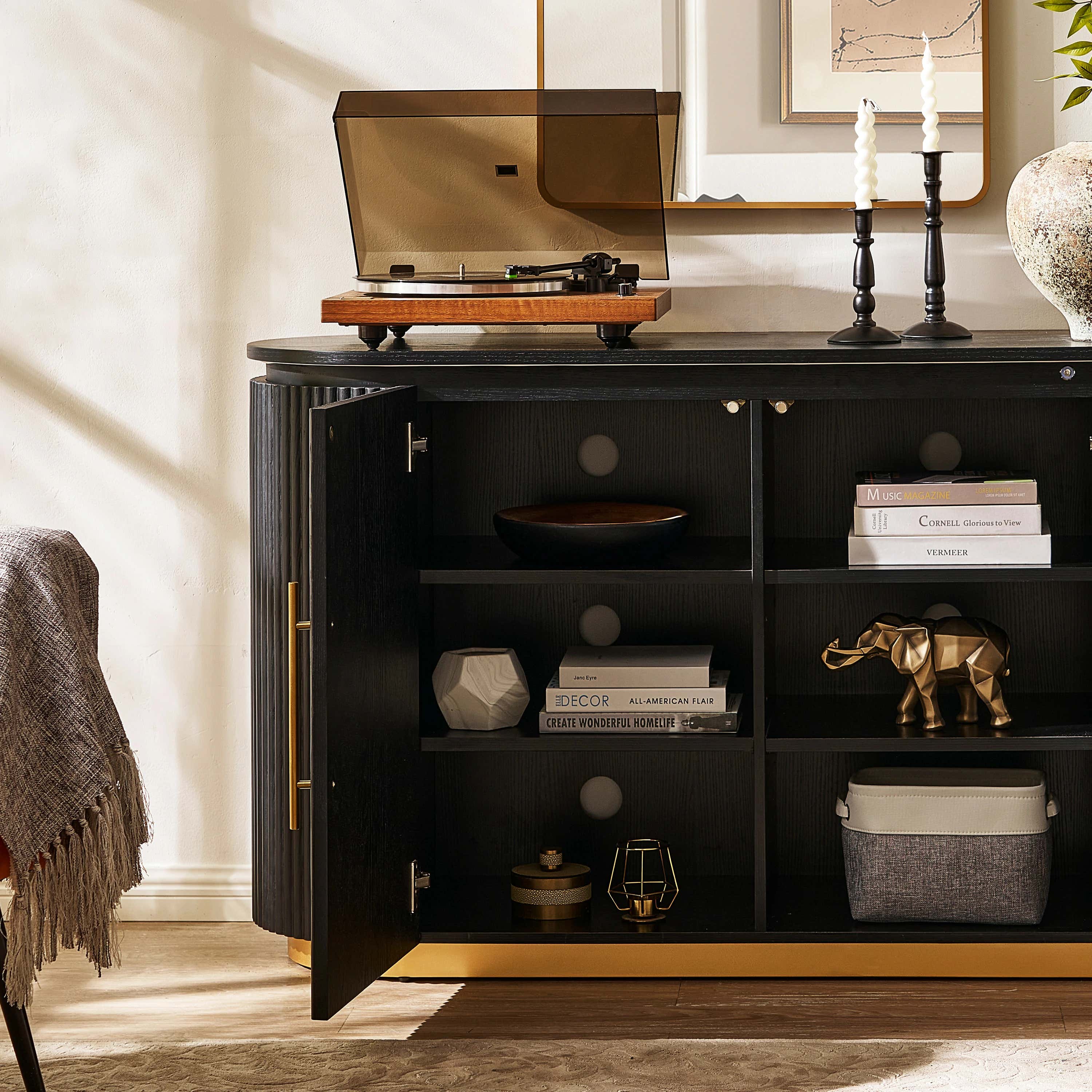 Holton Oak Media Console And Sideboard Set