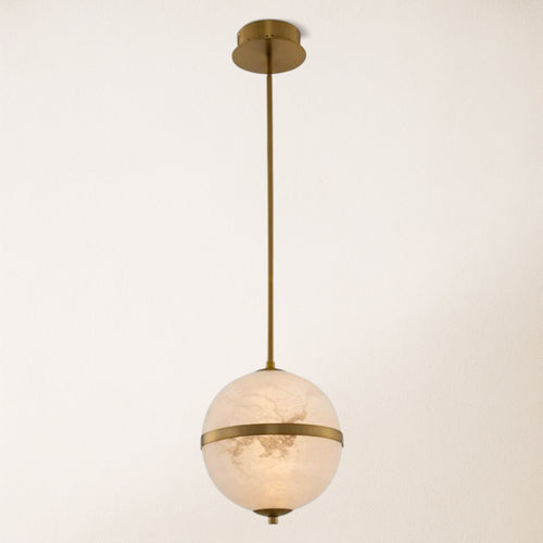 Dadaly Alabaster Small Art Canterbury LED Mini Pendant 10"