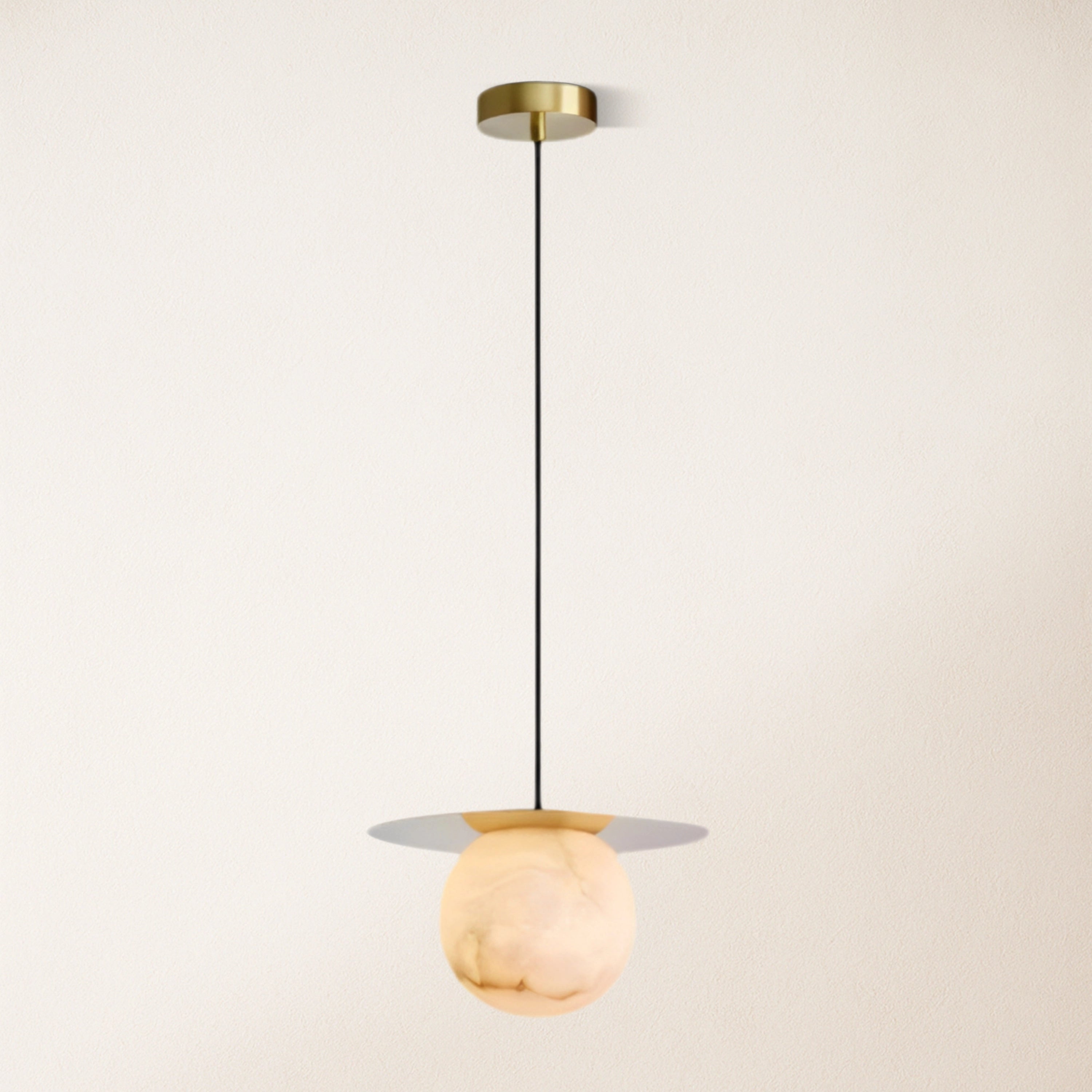 Dadaly Garfield Spanish Alabaster Small Art Bedside Pendant 26cmD