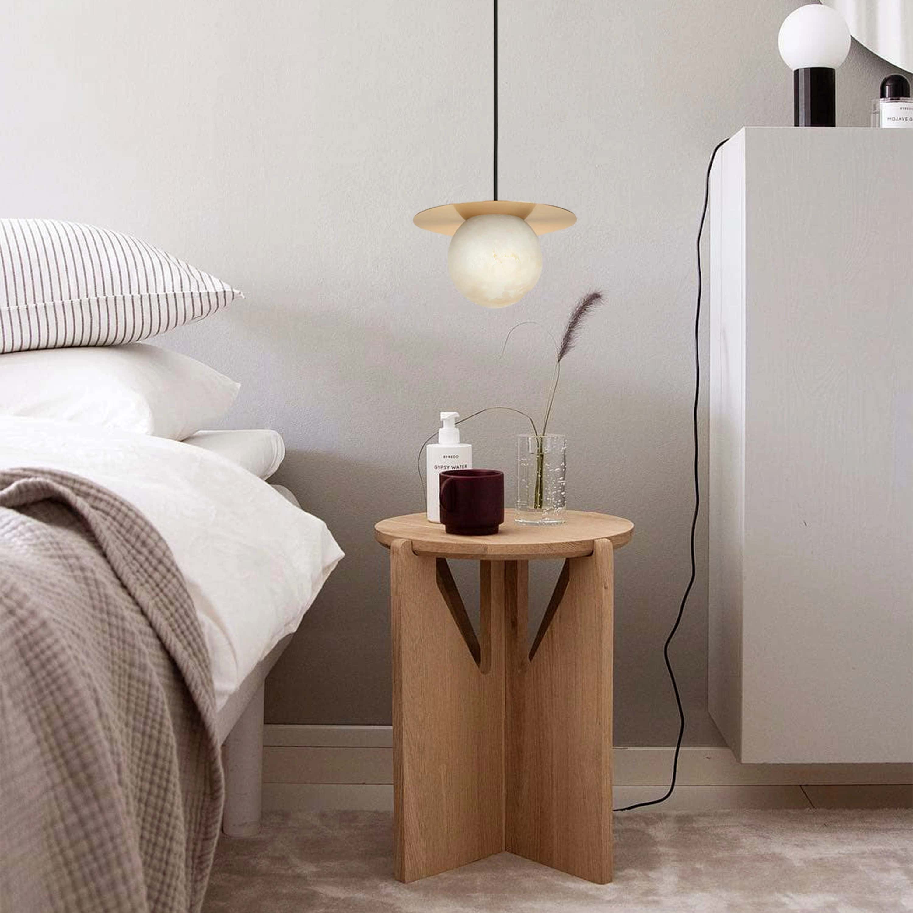 Dadaly Garfield Spanish Alabaster Small Art Bedside Pendant 26cmD