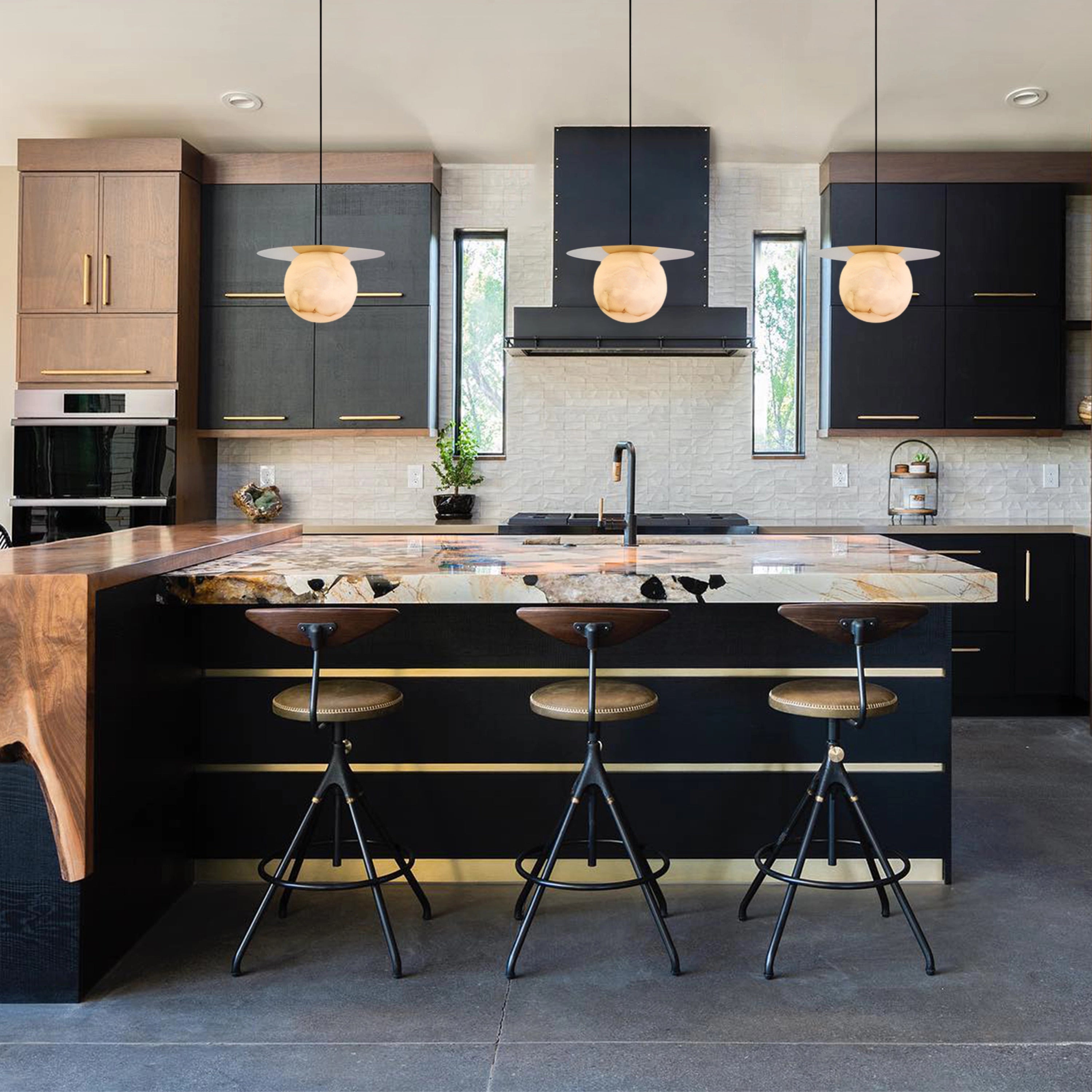 Dadaly Garfield Spanish Alabaster Small Art Bedside Pendant 26cmD