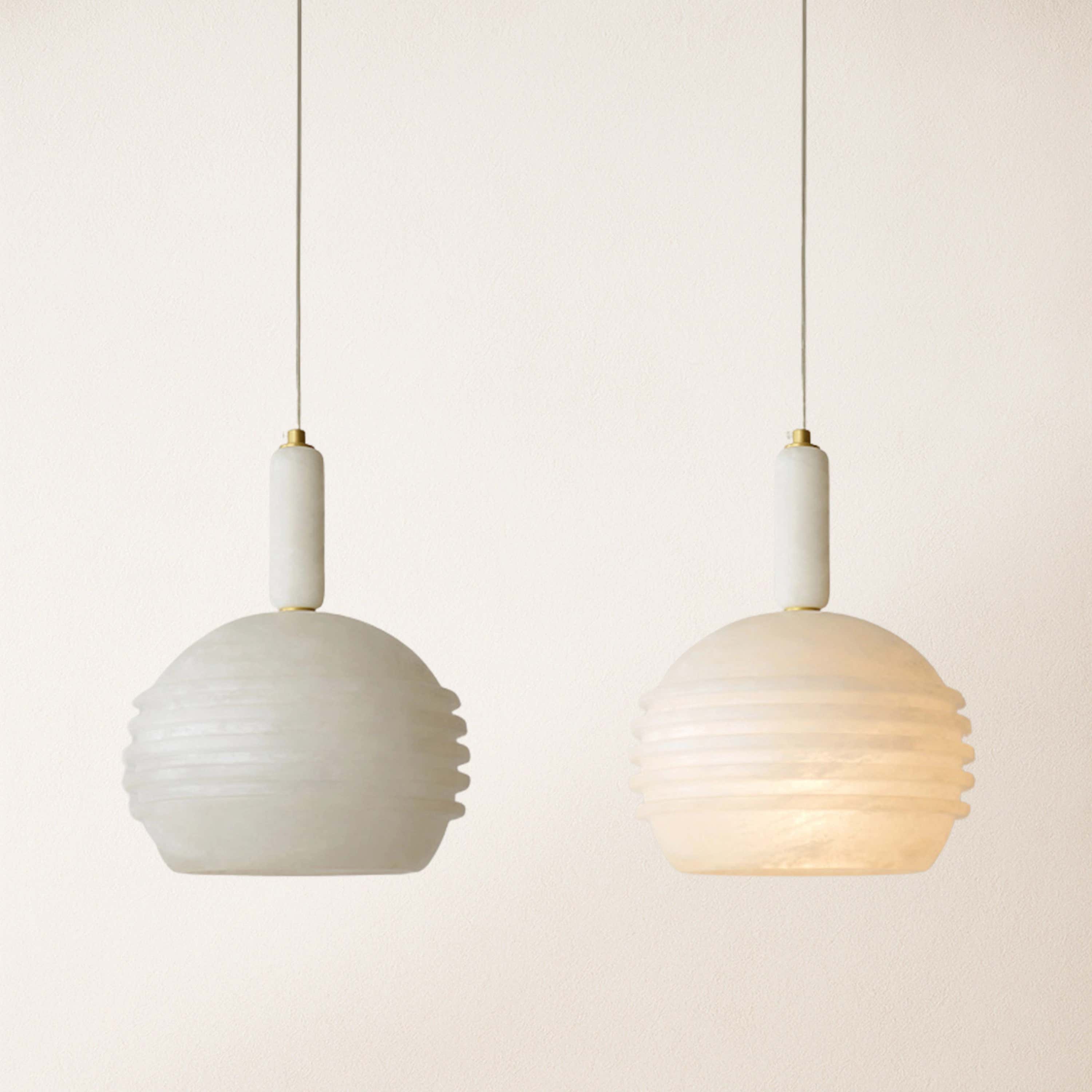 Dadaly Lottia Alabaster Small Art Pendant Light 25cm D