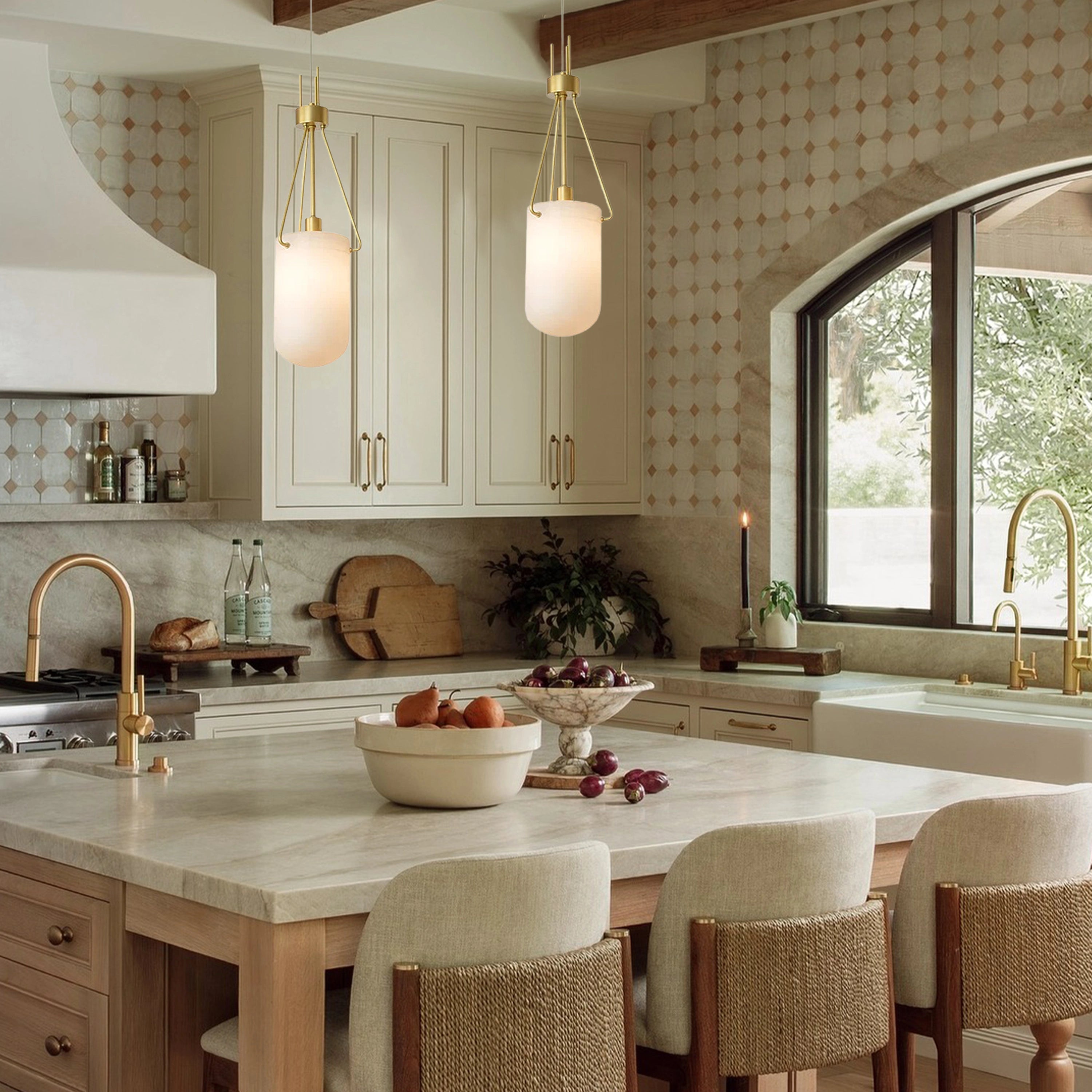 Dadaly Lottia Alabaster Small Art Pendant Light 18cm D