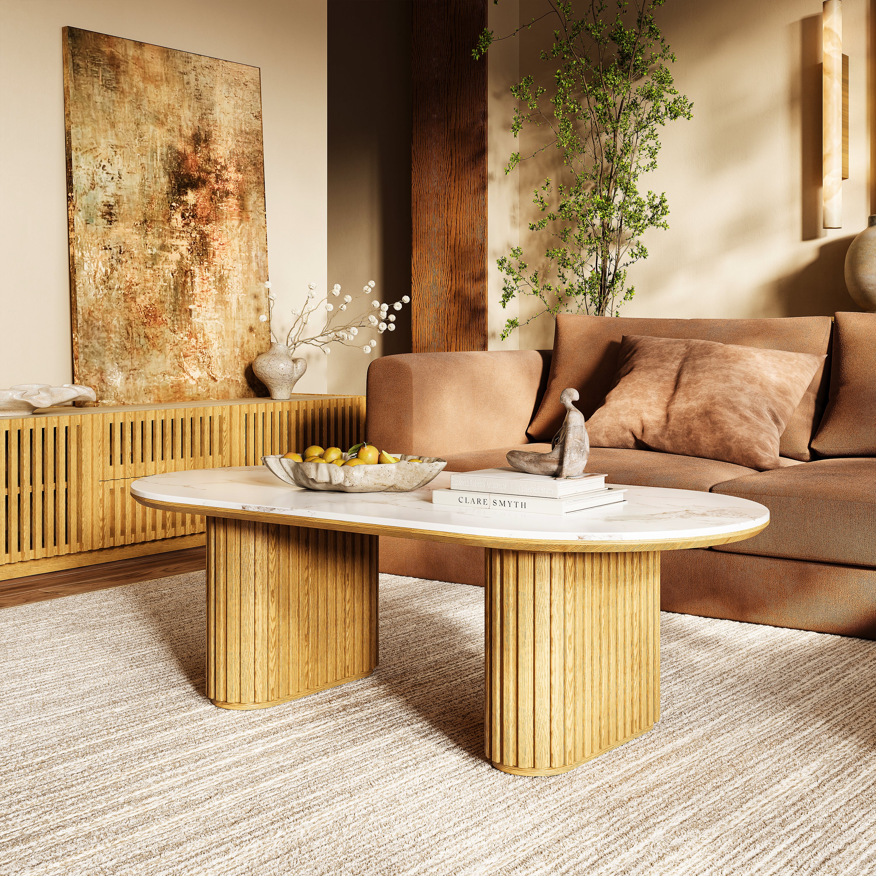 Emery Sintered Stone Coffee Table 120cm W