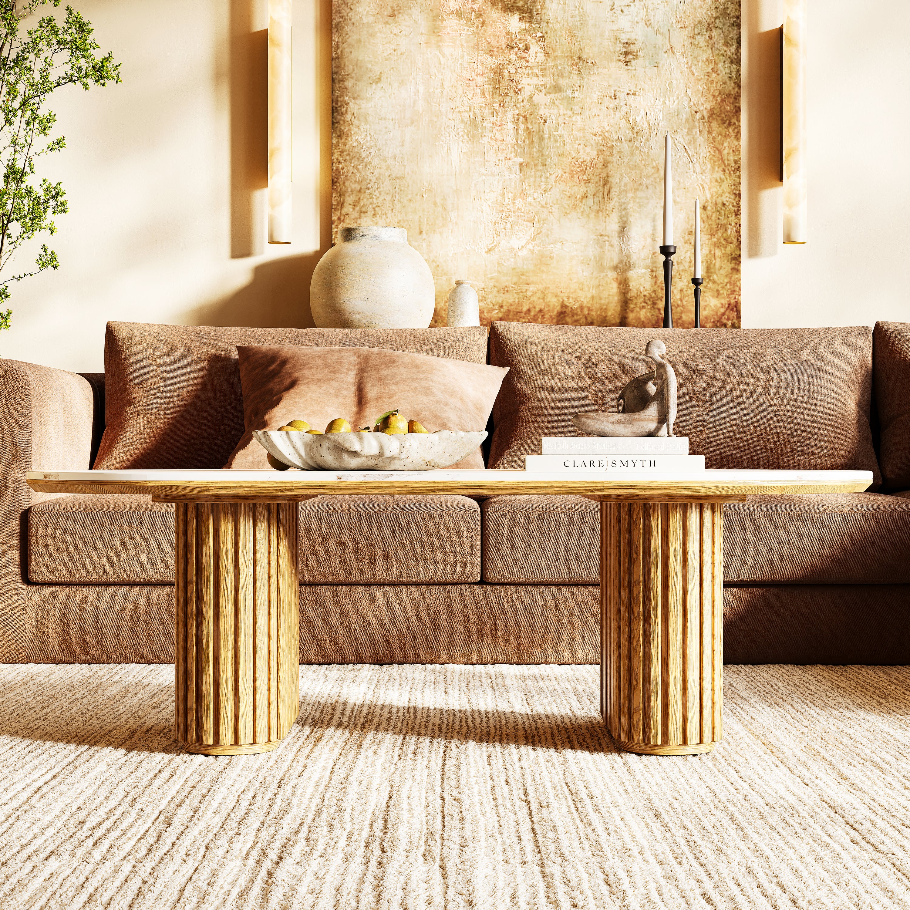 Emery Sintered Stone Coffee Table 120cm W