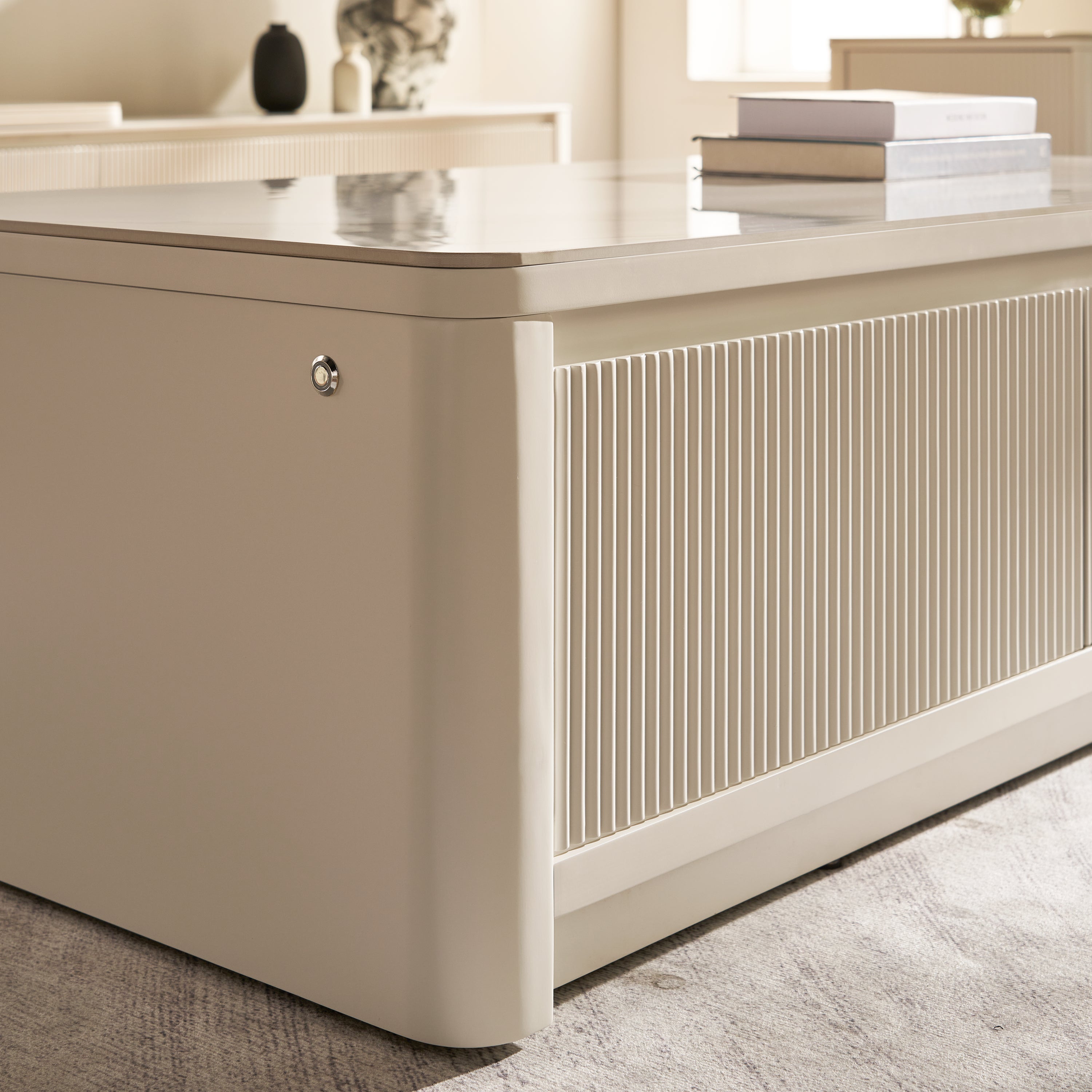 Celia Burnt Stone Coffee Table 120cm