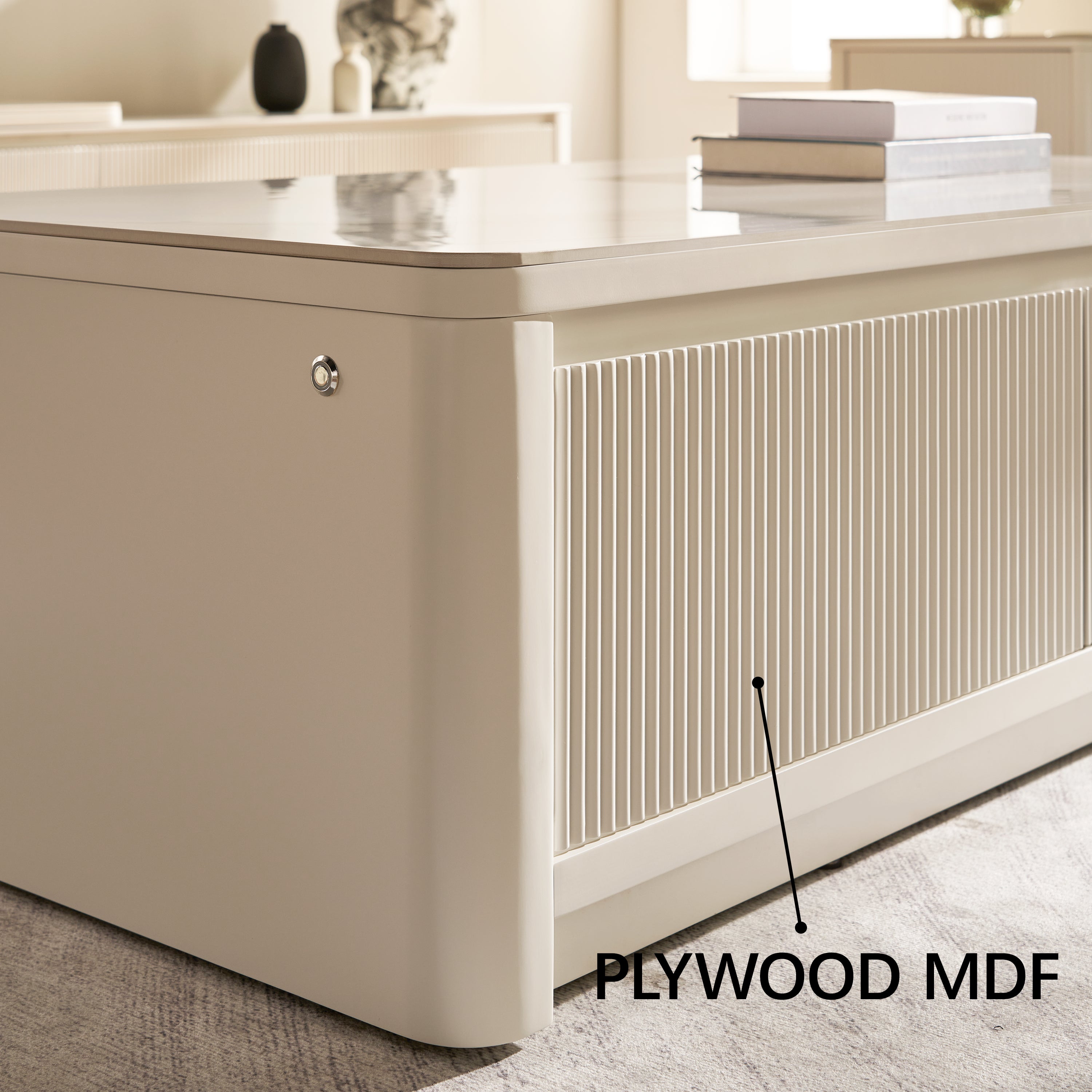 Celia Burnt Stone Coffee Table 120cm