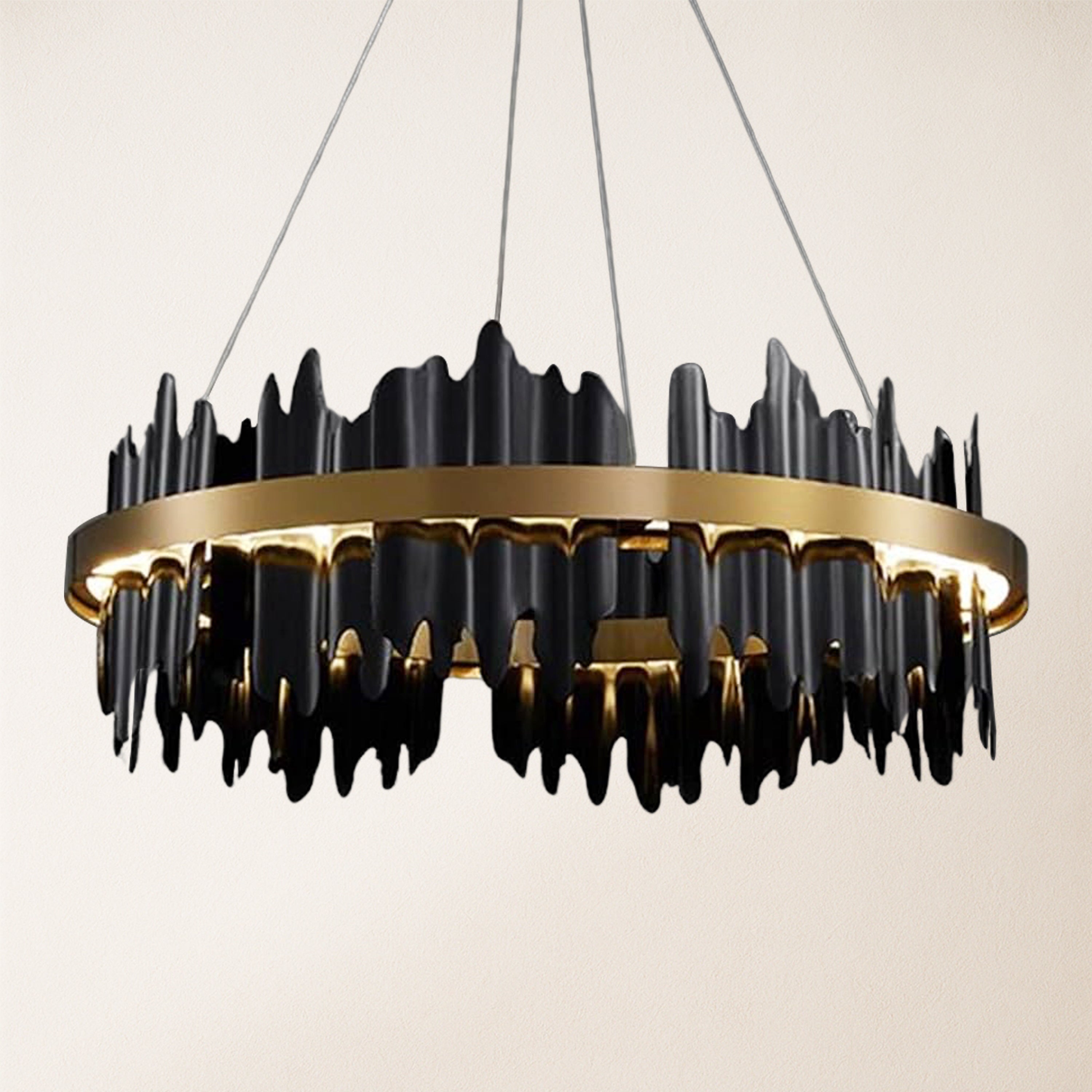 Arctira Metal Iceberg Round Chandelier 23.6"D