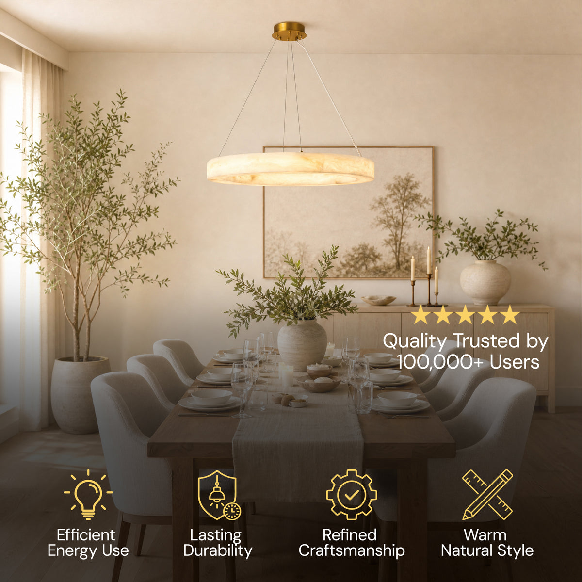 Neravelle Resin Ring Chandelier 30"D #_First_#