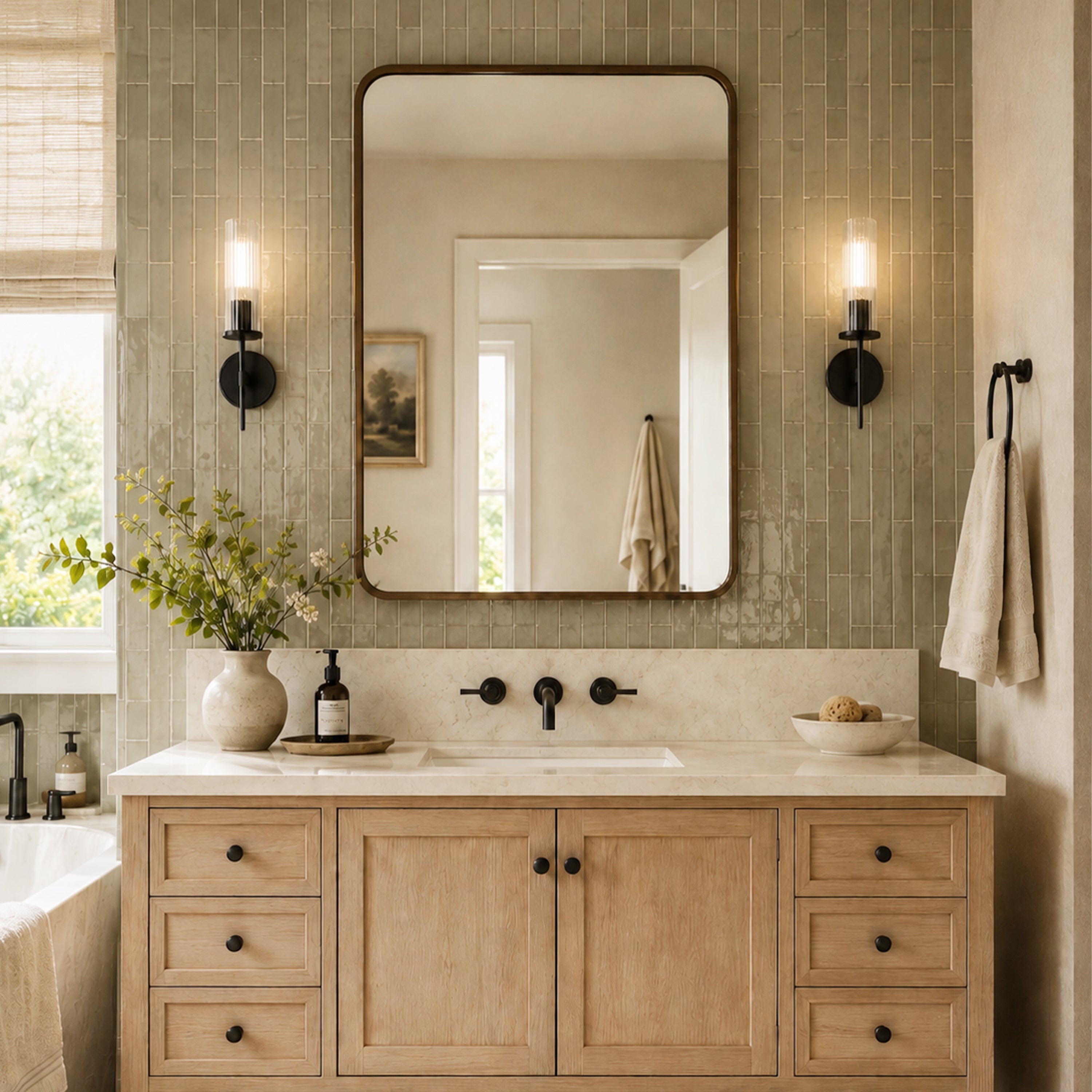 Bellmere 1 Lights Glass Wall Sconce